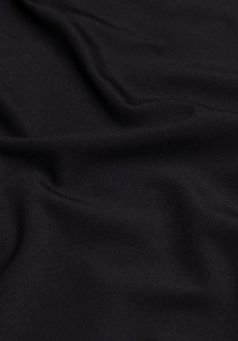 Black Performance Jersey 4 Way Super Stretch  - Wrinkle Free Unused Sample - Image 2
