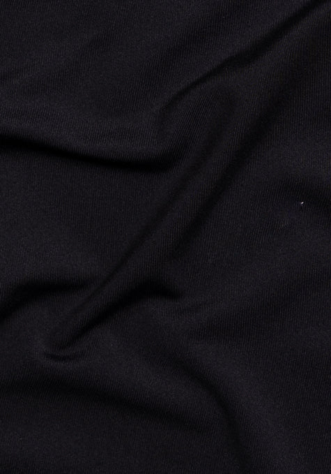 Black Performance Jersey 4 Way Super Stretch  - Wrinkle Free Unused Sample - Image 3