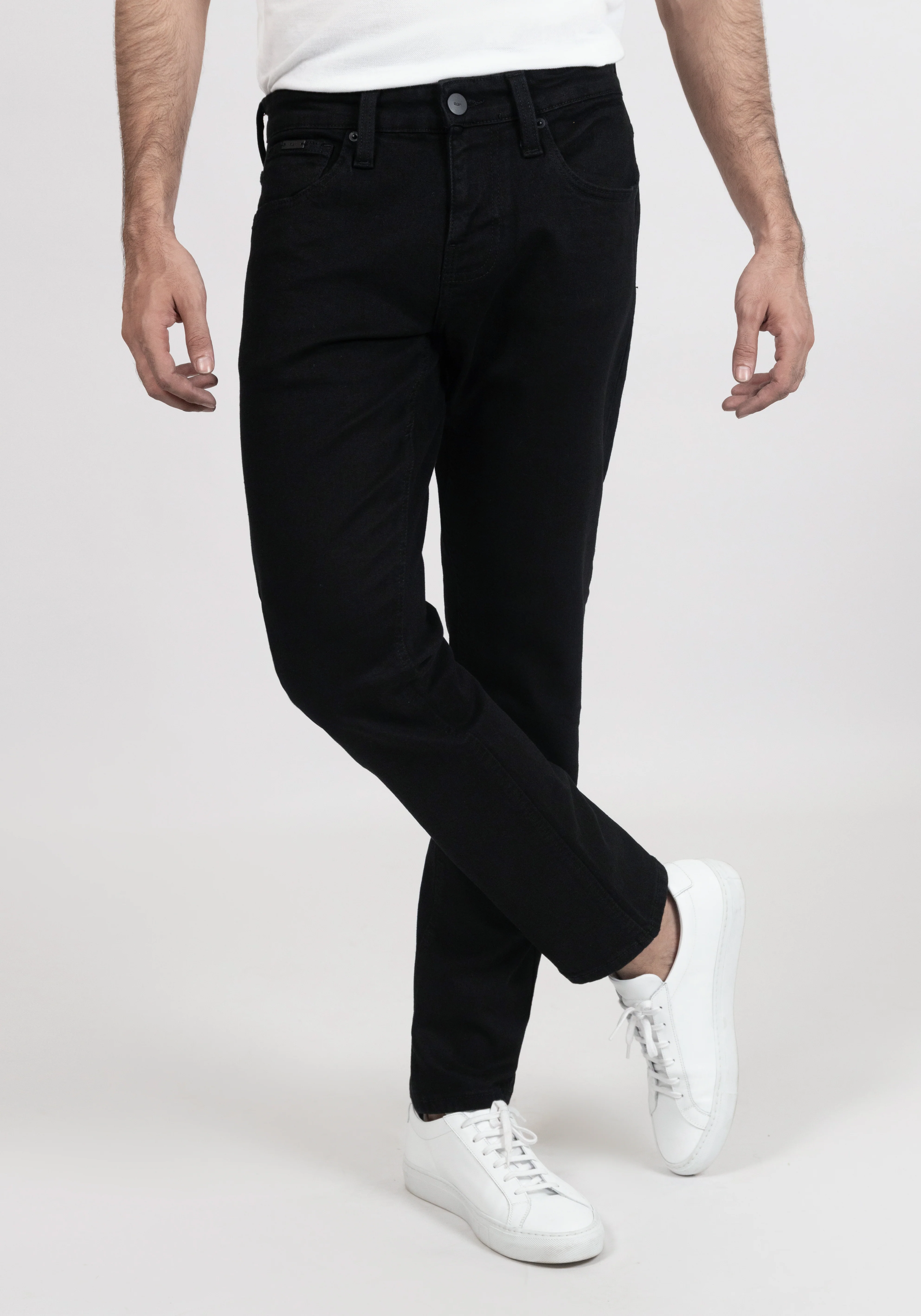 Black Rinse Wash Slim Fit Jeans - Lift - Image 3