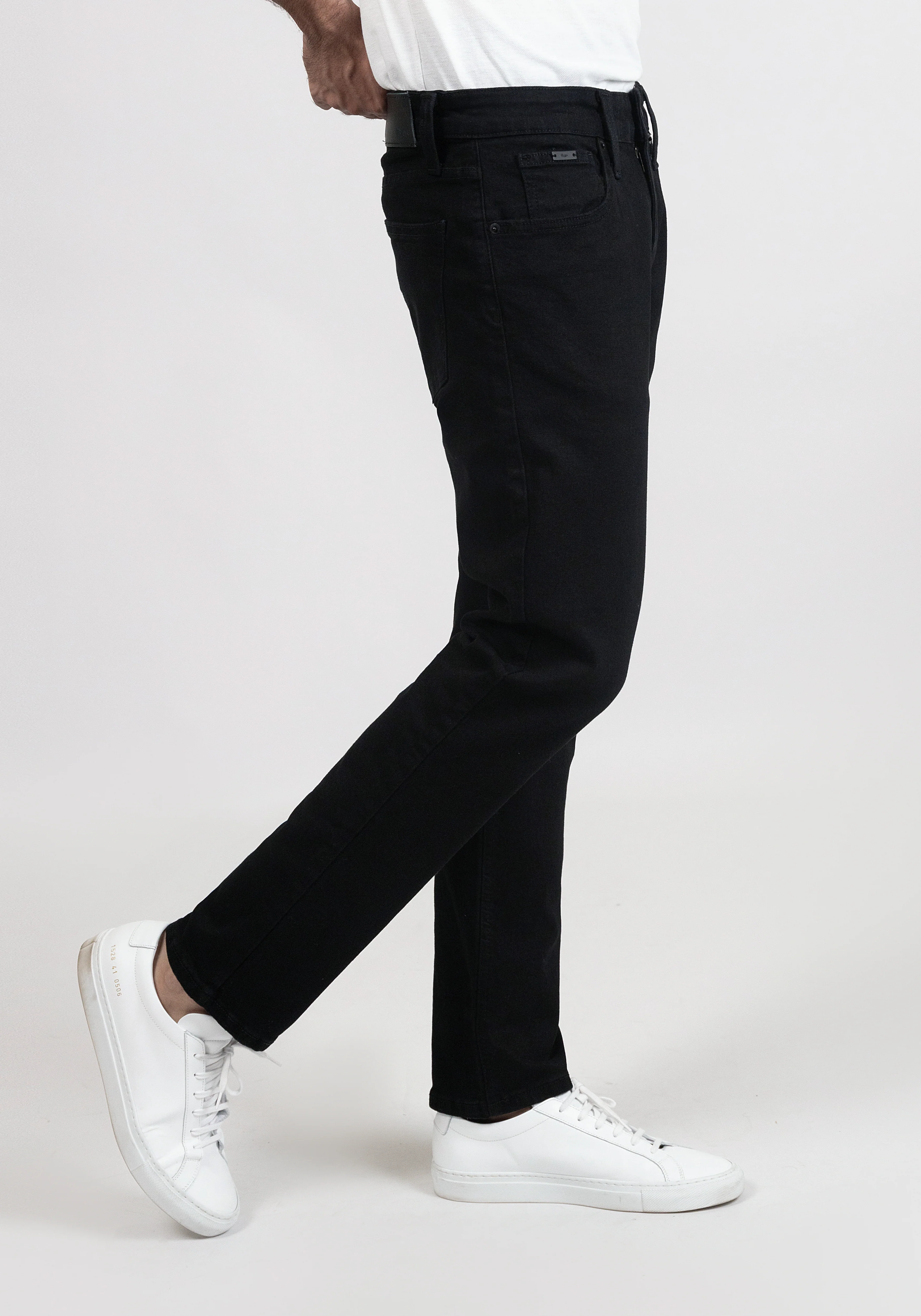 Black Rinse Wash Slim Fit Jeans - Lift - Image 4