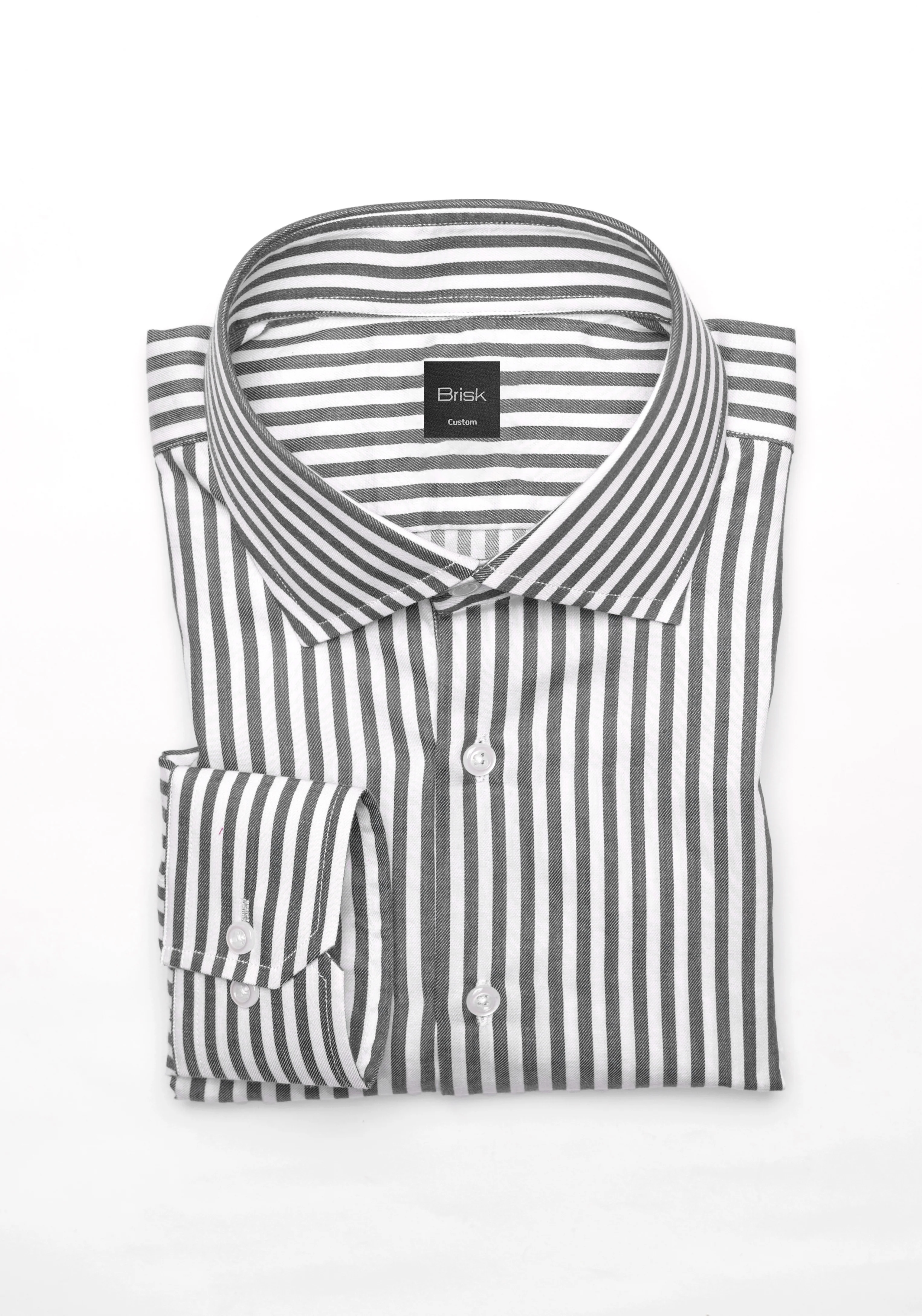Black Stripes Shirt - Cutaway Classic Collar