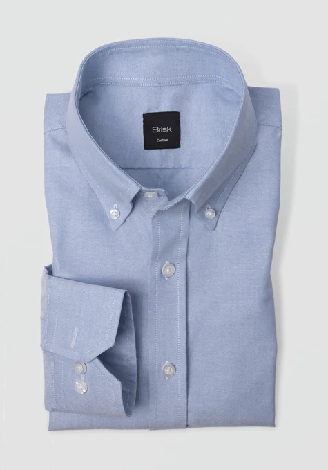 Blue Crisp Oxford Shirt Unused Sample