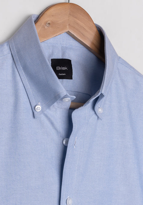Blue Crisp Oxford Shirt Unused Sample - Image 3