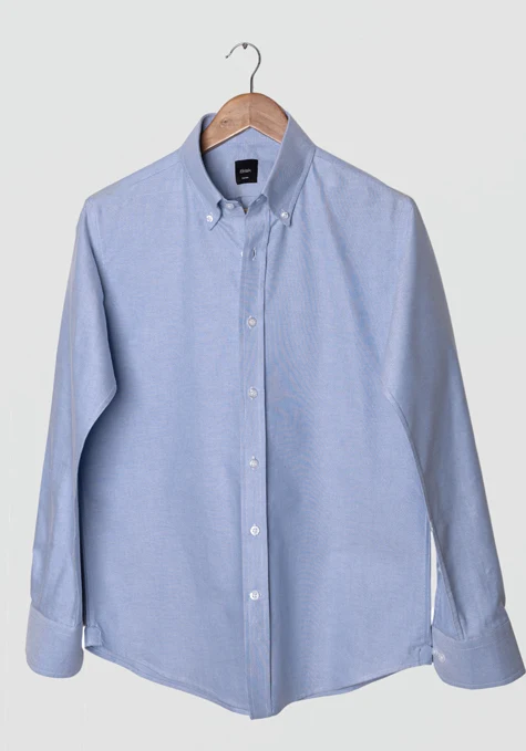Blue Crisp Oxford Shirt Unused Sample - Image 5