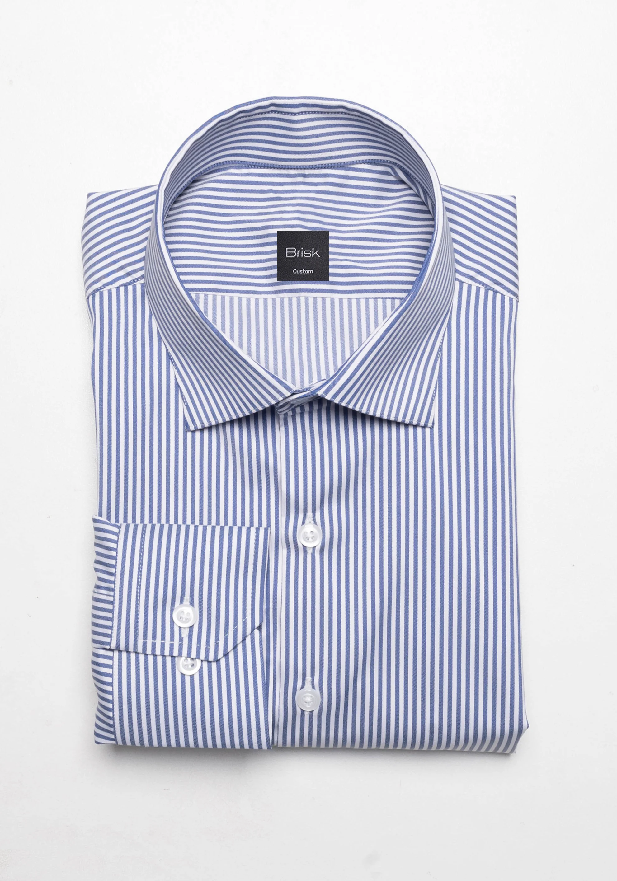 Blue Performance Stretch Stripes Shirt-Wrinkle Free