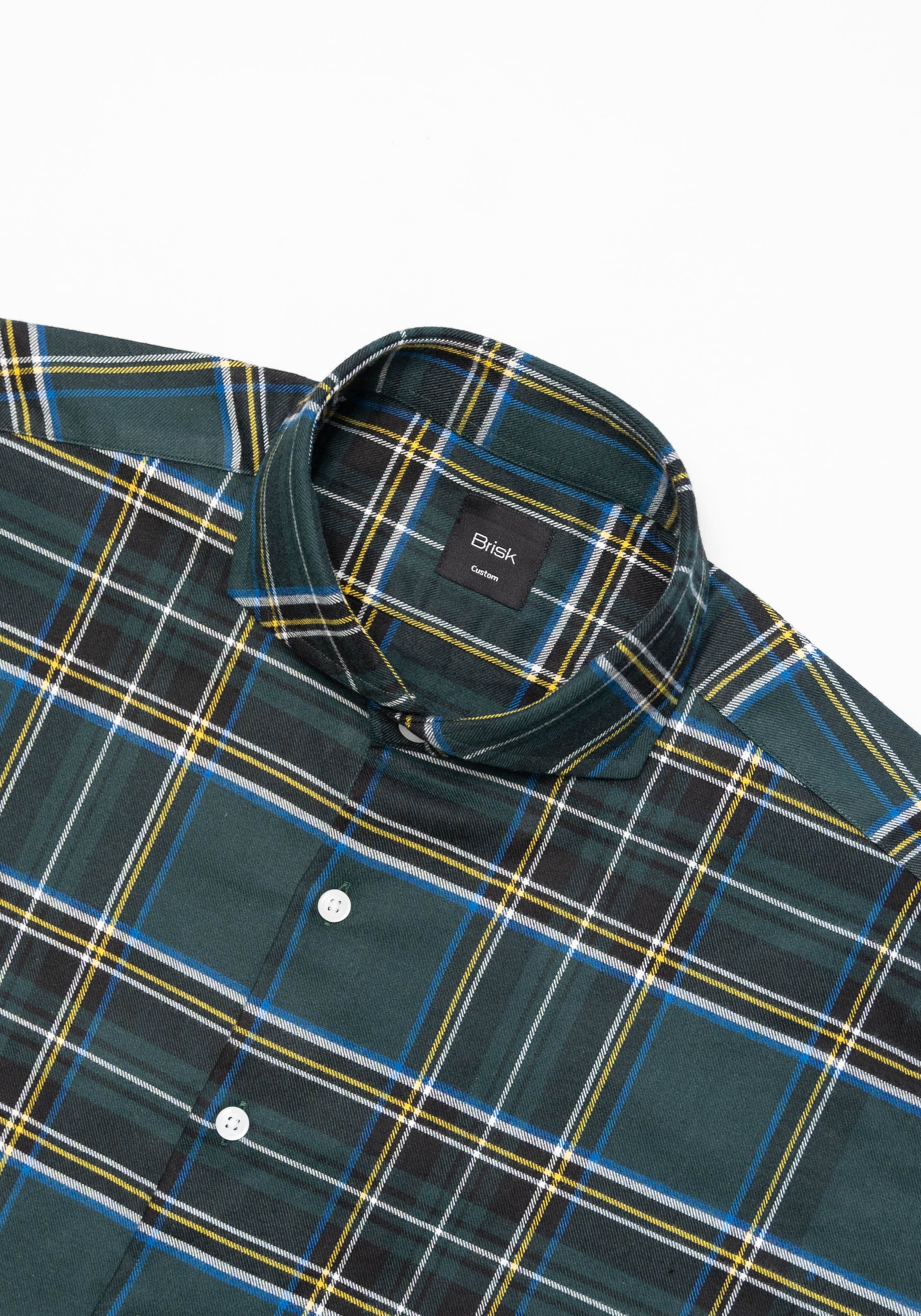 Bottle Green Plaid Flannel Shirt - Image 3