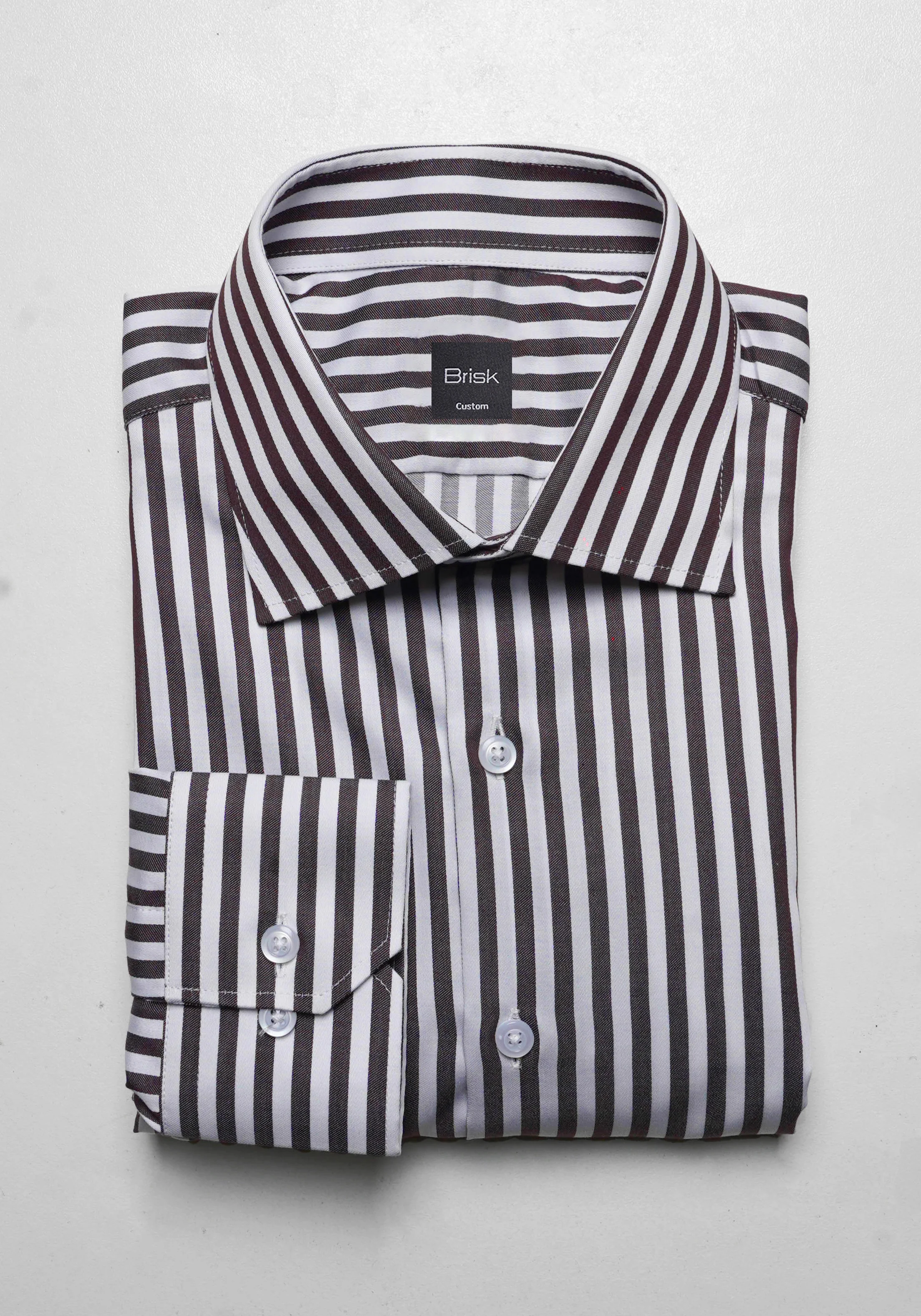 Brown Bengal Stripes Shirt - Wrinkle Free