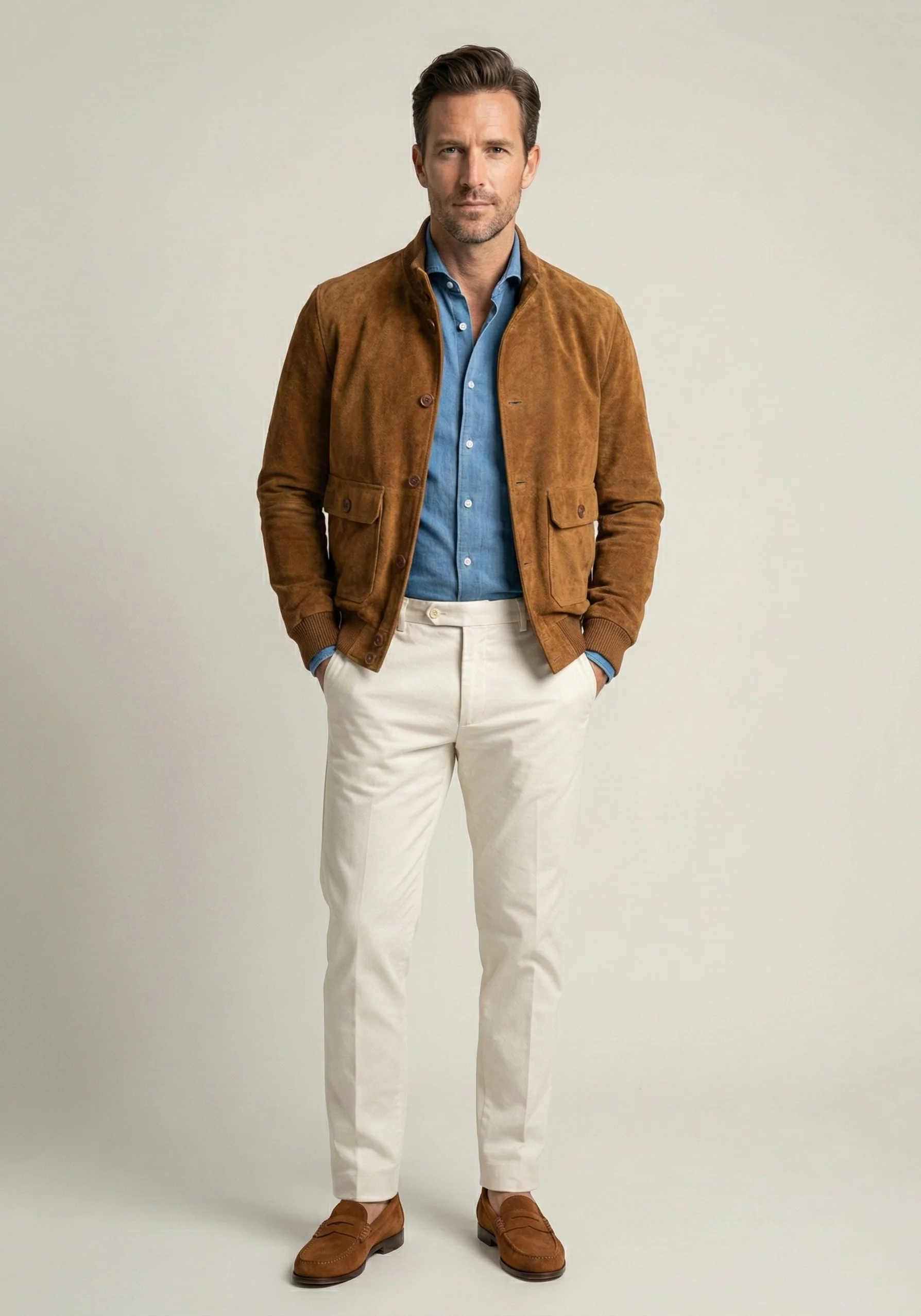 Cognac Suede Jacket - Image 4