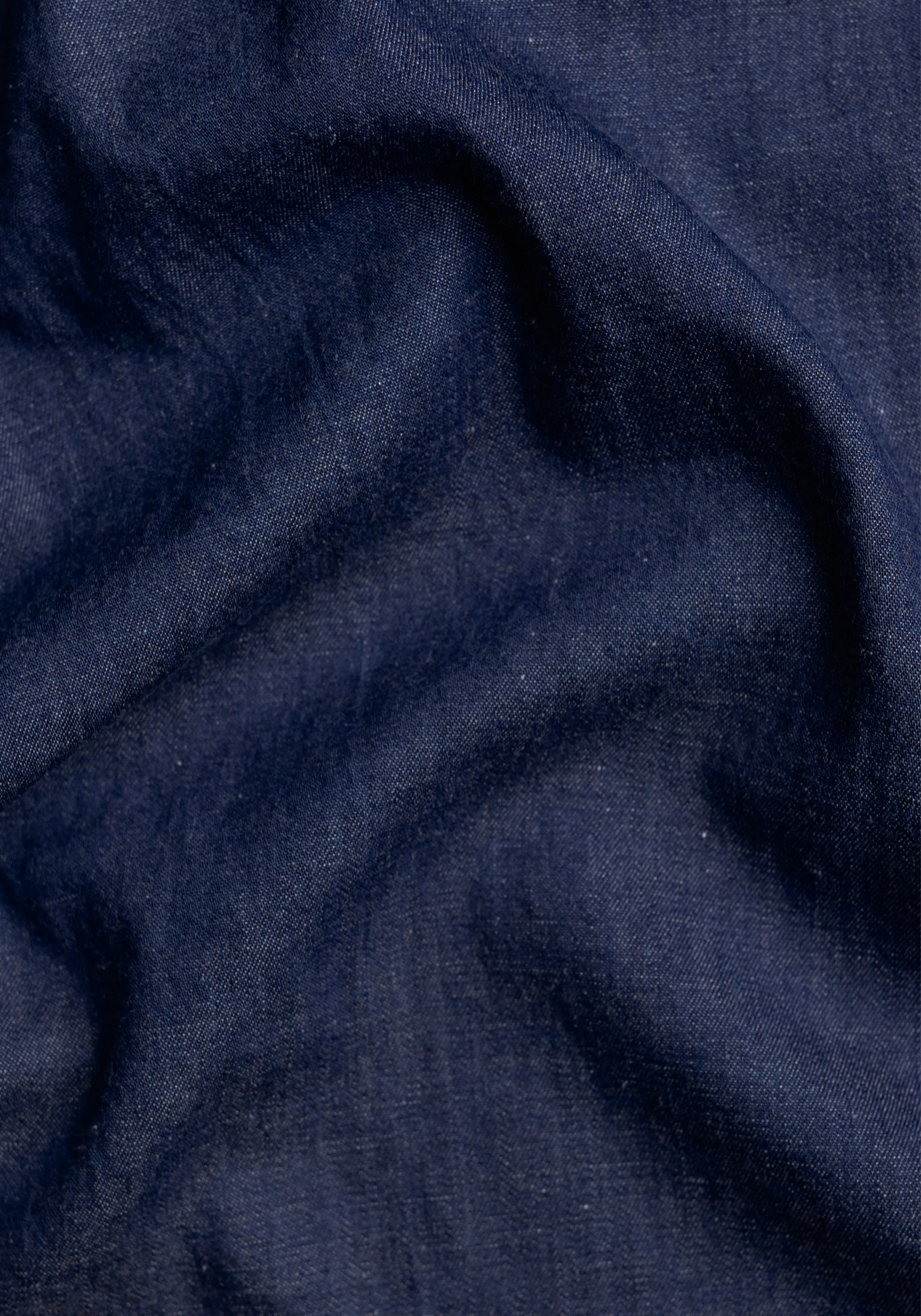 Denim Rinse Wash Shirt - Band Collar - Image 3