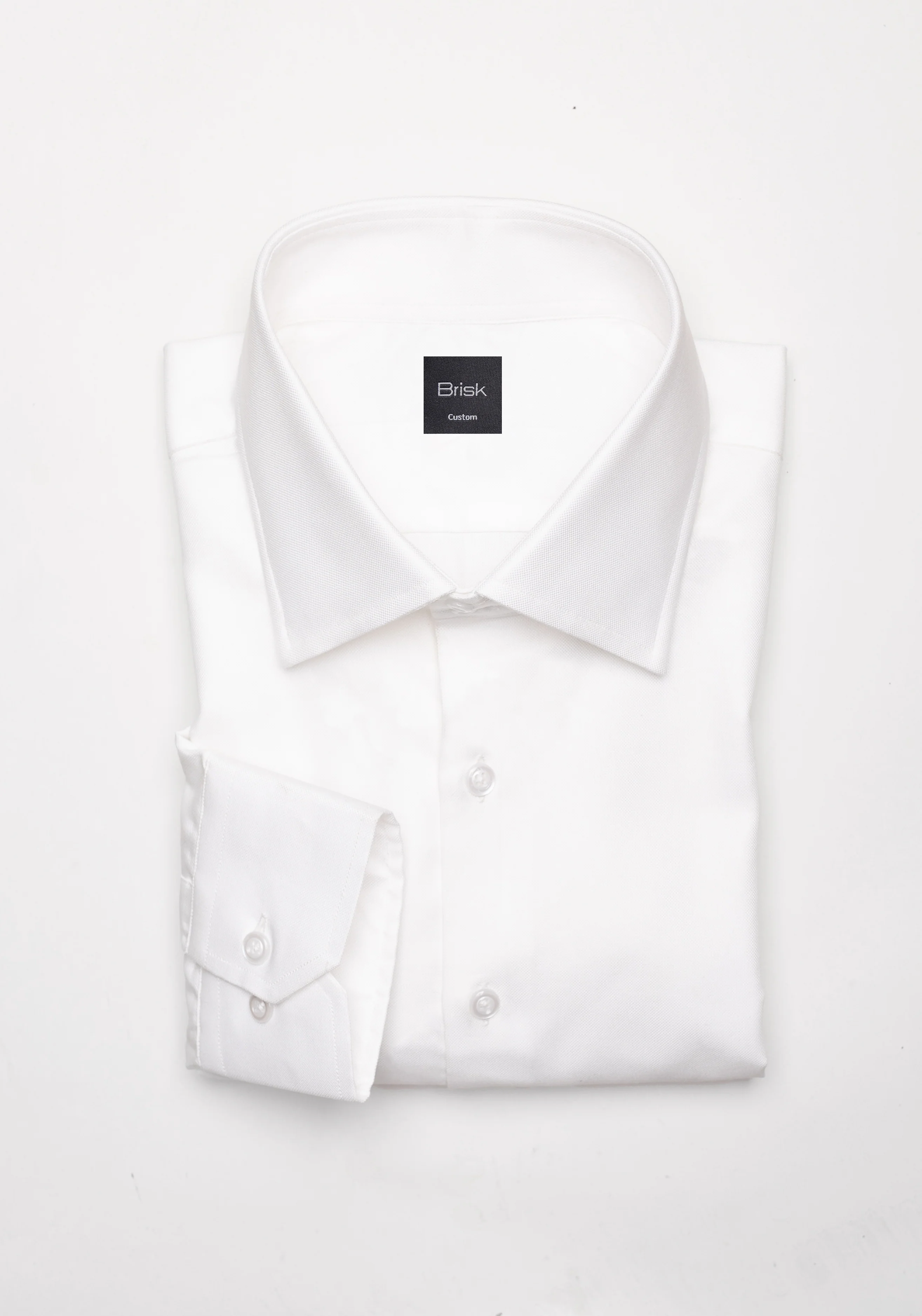 Egyptian Pearl White Pinpoint Shirt - High Cutaway Classic Collar