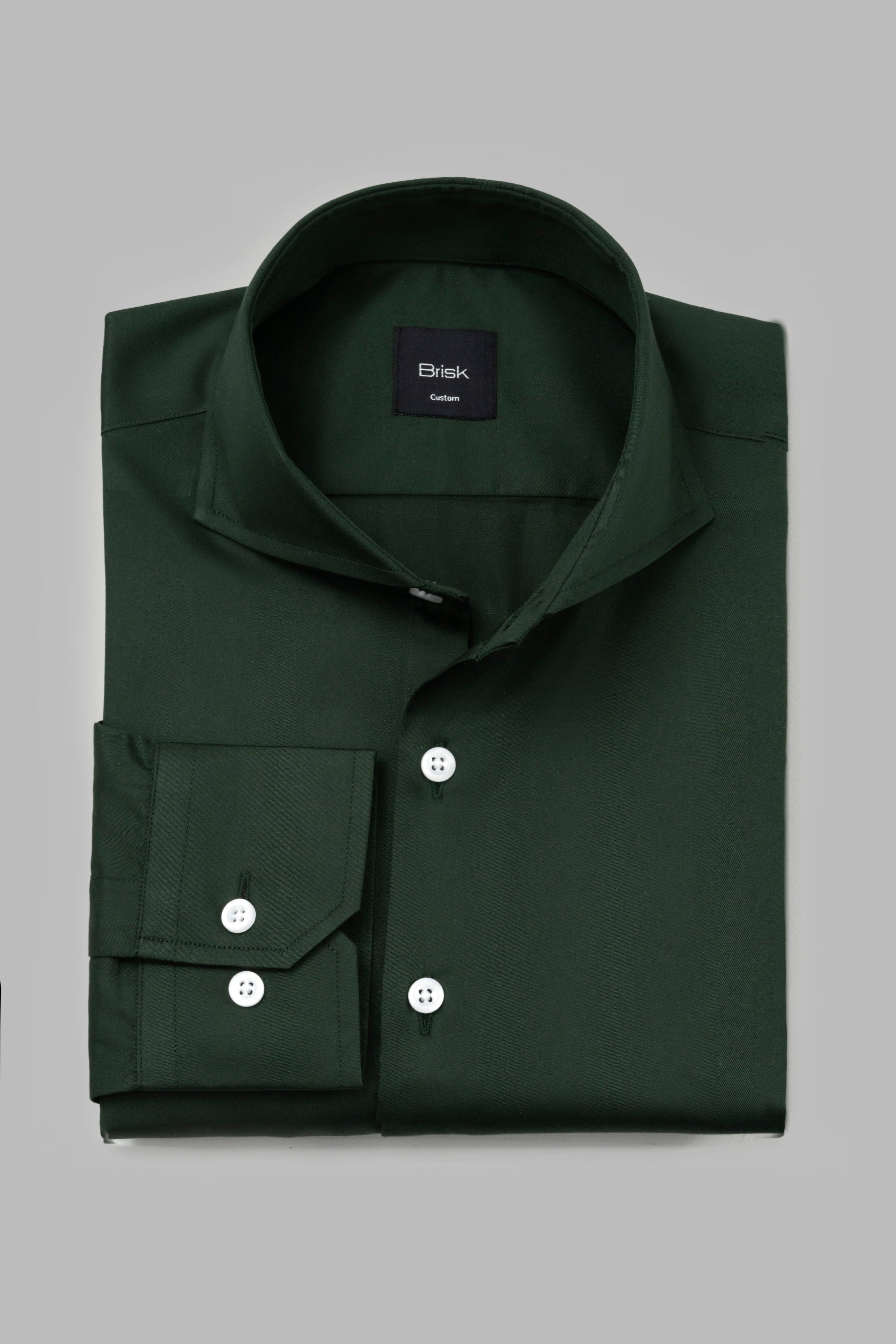 Emerald Green Easy-Care Sateen Shirt - Image 2