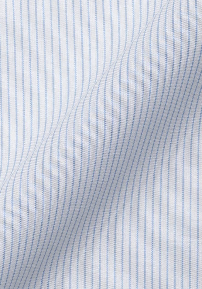 Fine Light Blue Pencil Stripes - Wrinkle Resistant Unused Sample