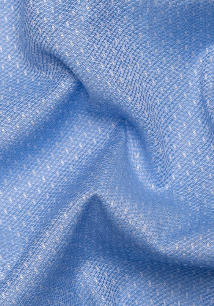 Fine Sky Blue Dobby Unused Sample - Image 3