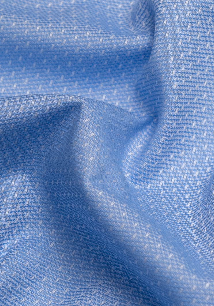 Fine Sky Blue Dobby Unused Sample - Image 4