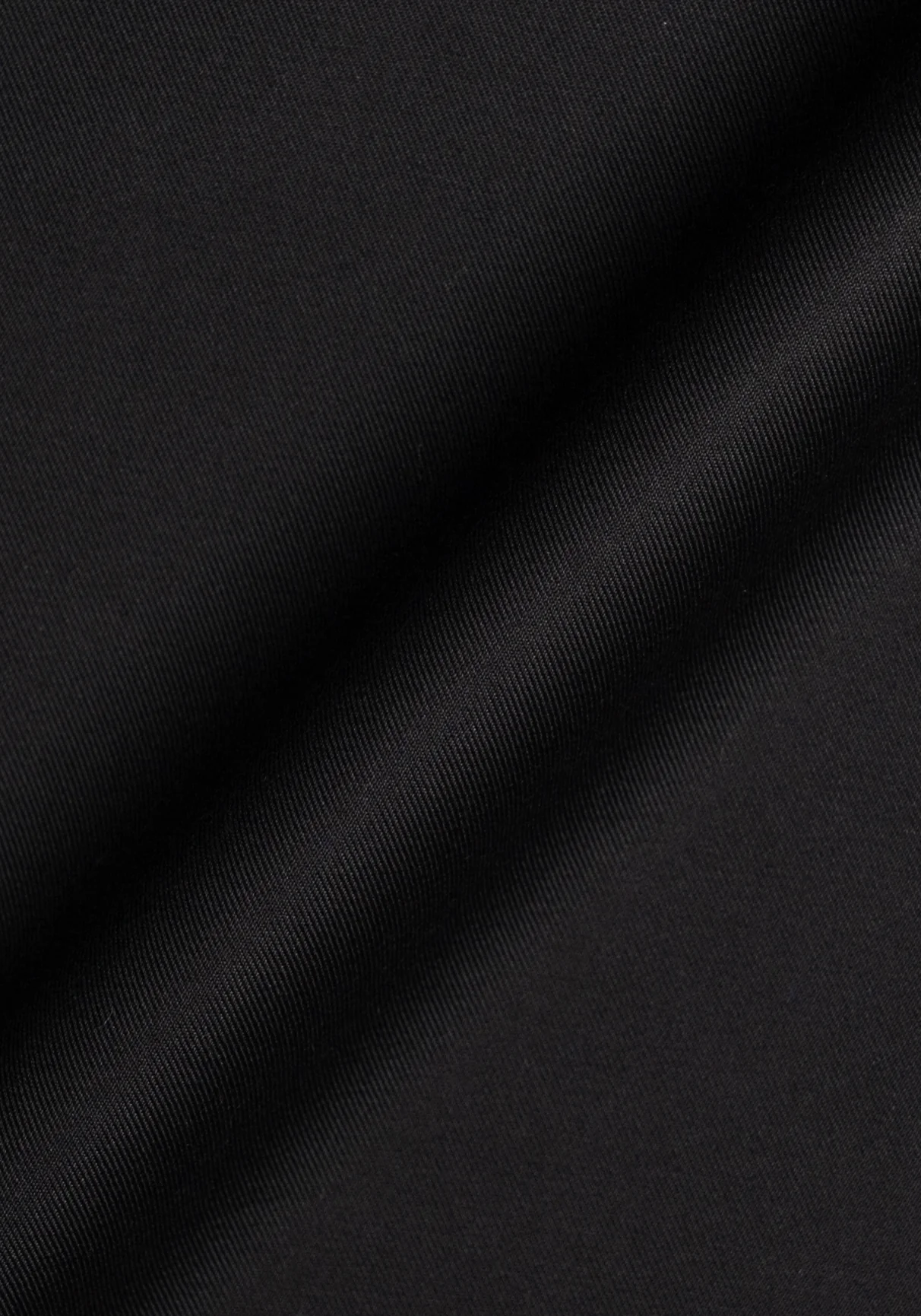 Jet Black Twill Shirt - High Classic Collar With Golden Pin & French Cuffs Unused Sample - Image 3