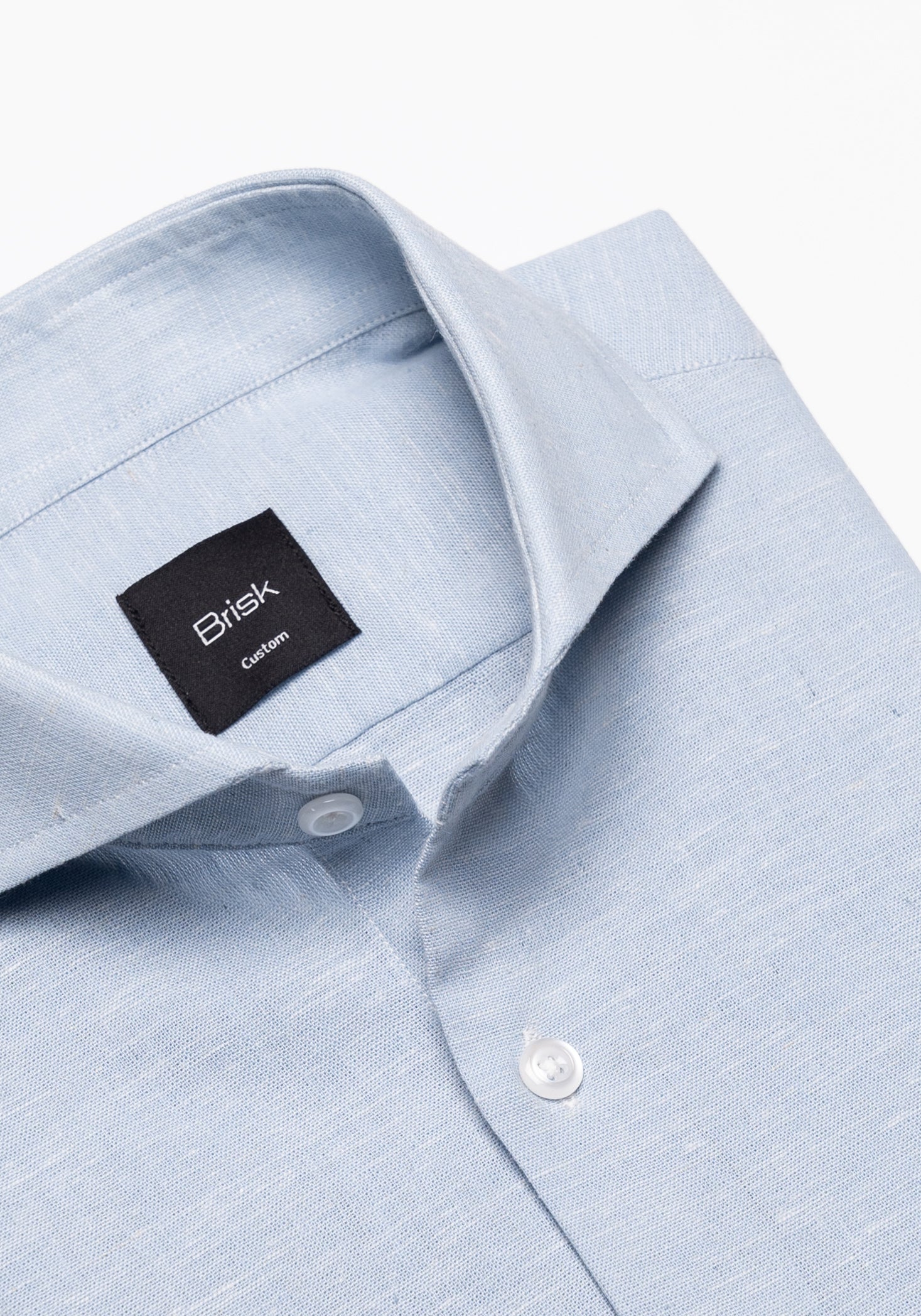 Light Blue Cotton-Linen Shirt - Image 8