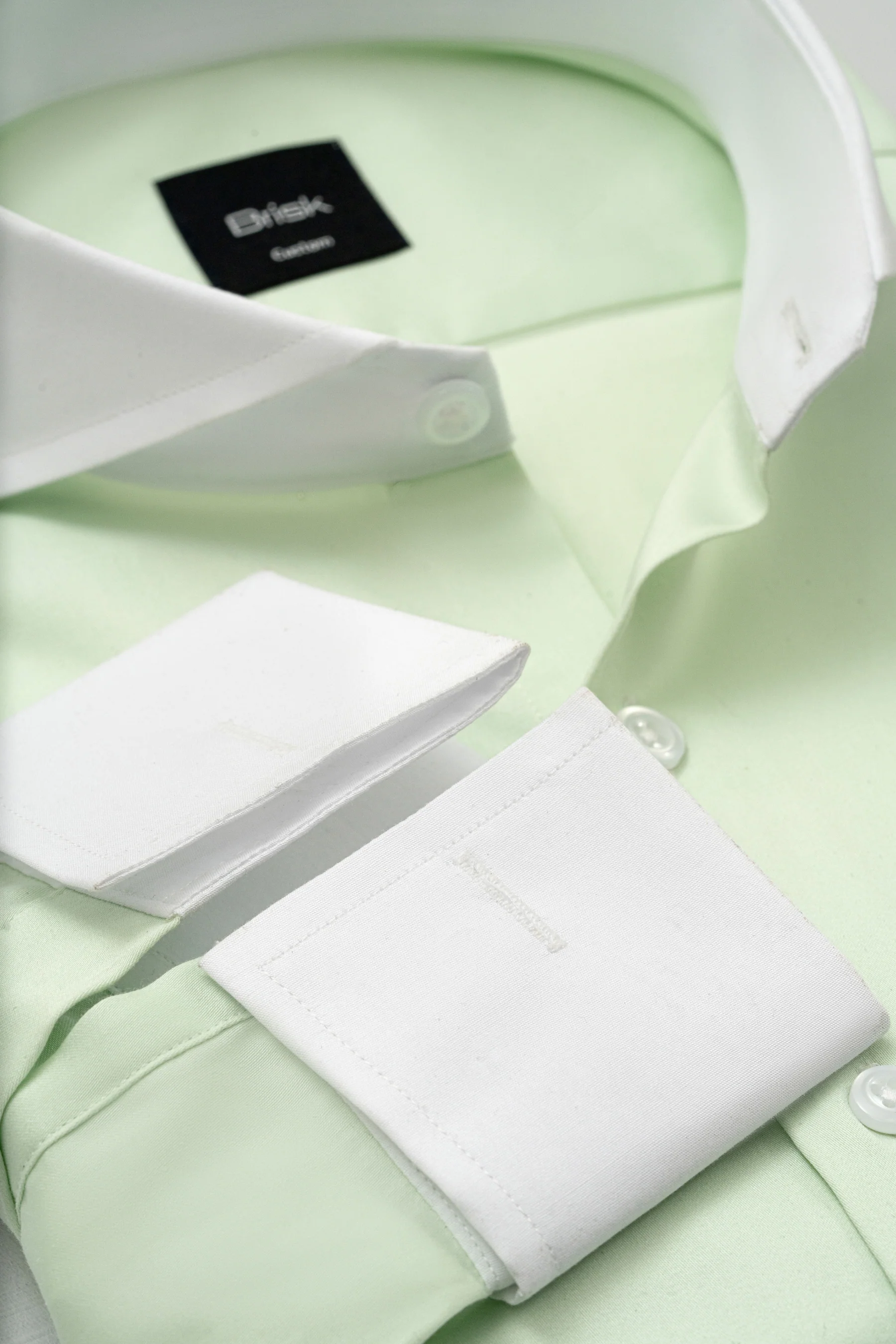 Light Green Easy-Care Sateen Shirt