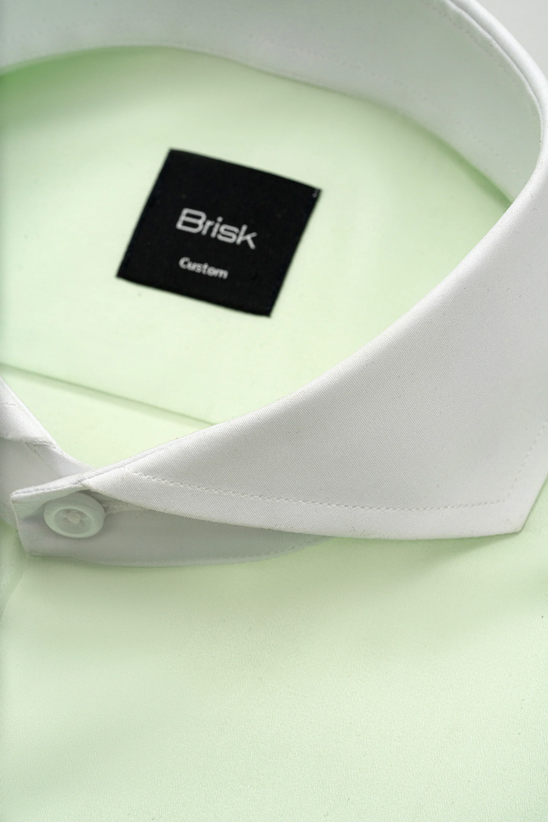 Light Green Easy-Care Sateen Shirt - Image 4