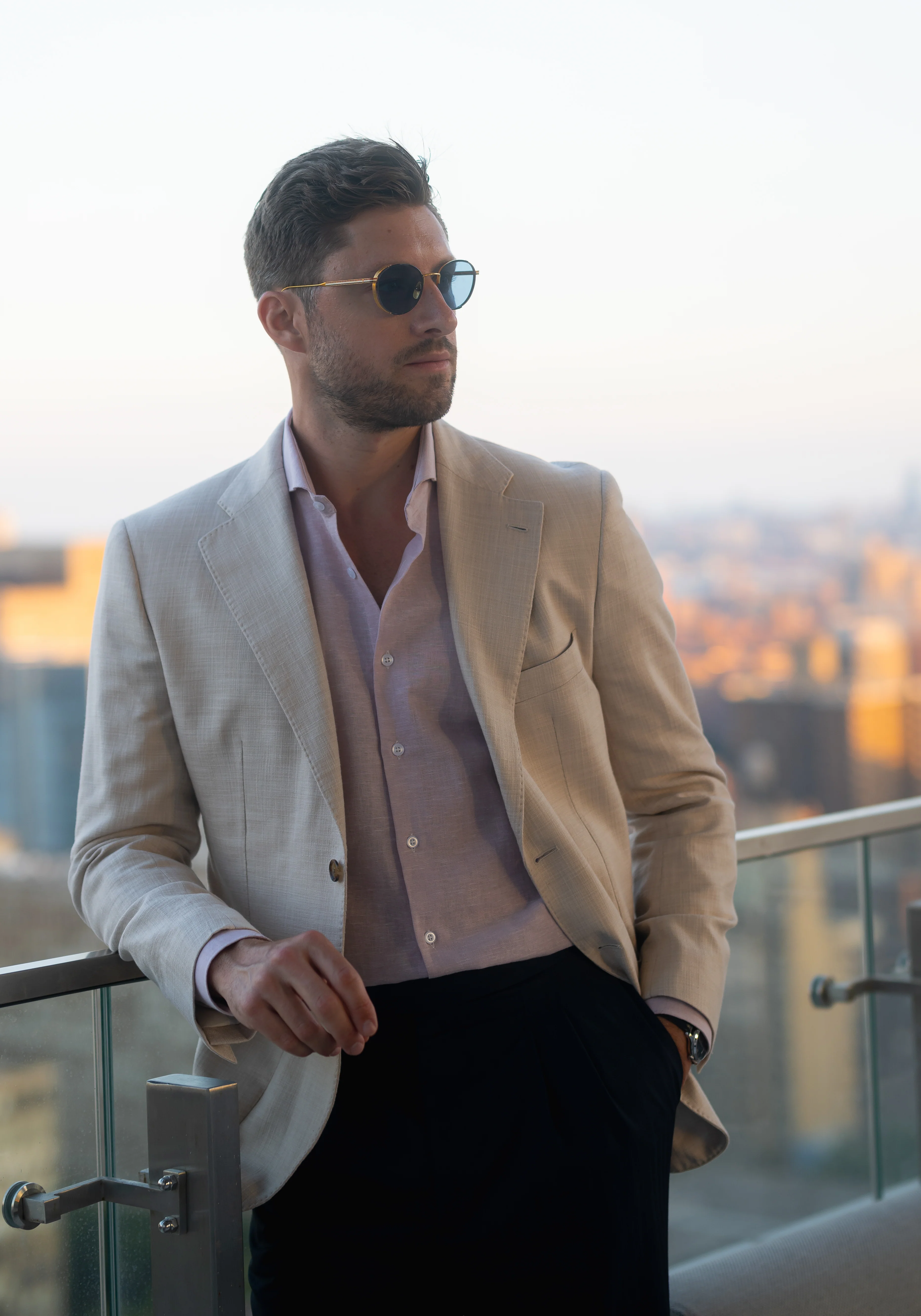 Light Pink Cotton-Linen Shirt - Image 8