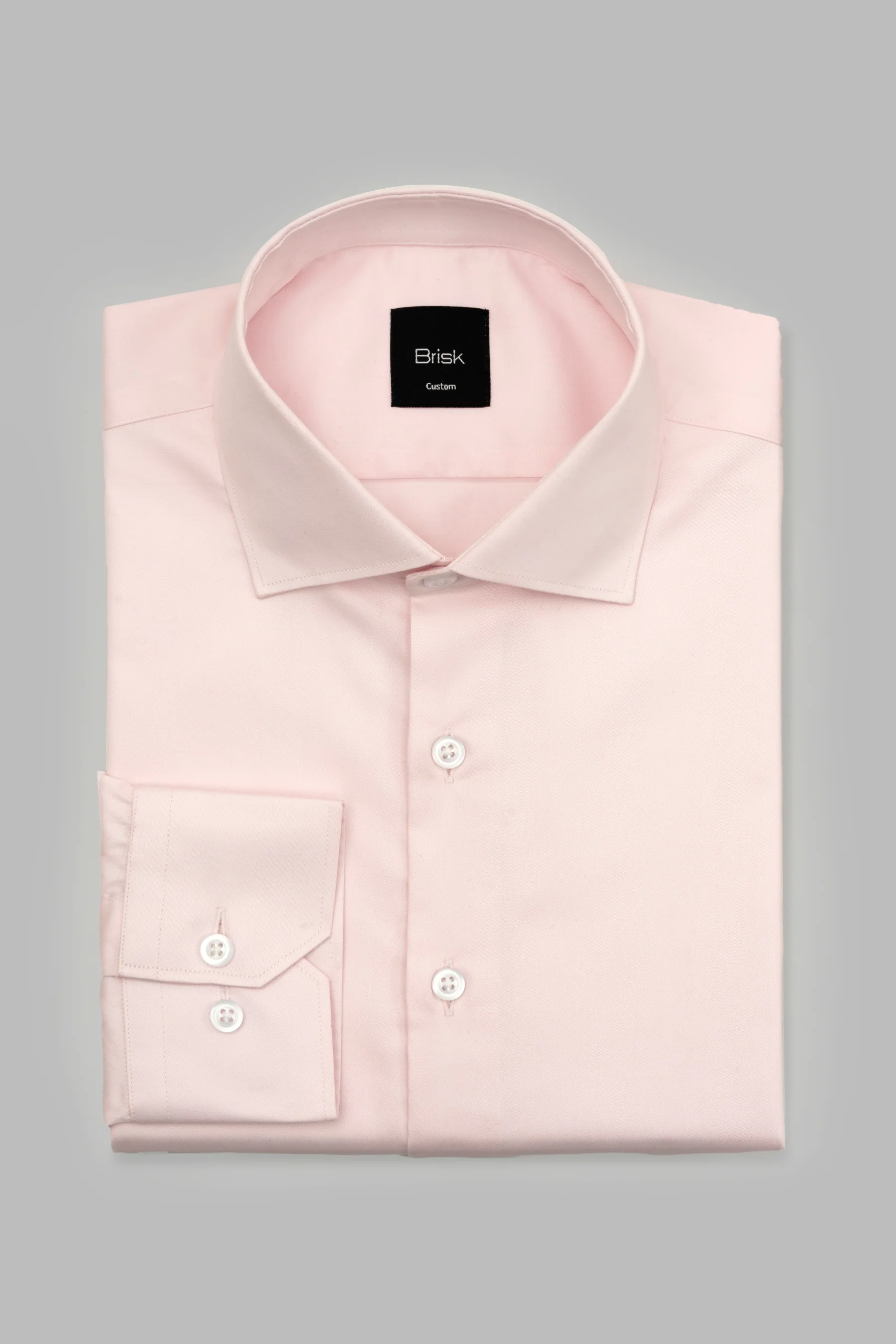 Light Pink Easy-Care Sateen Shirt - Image 2