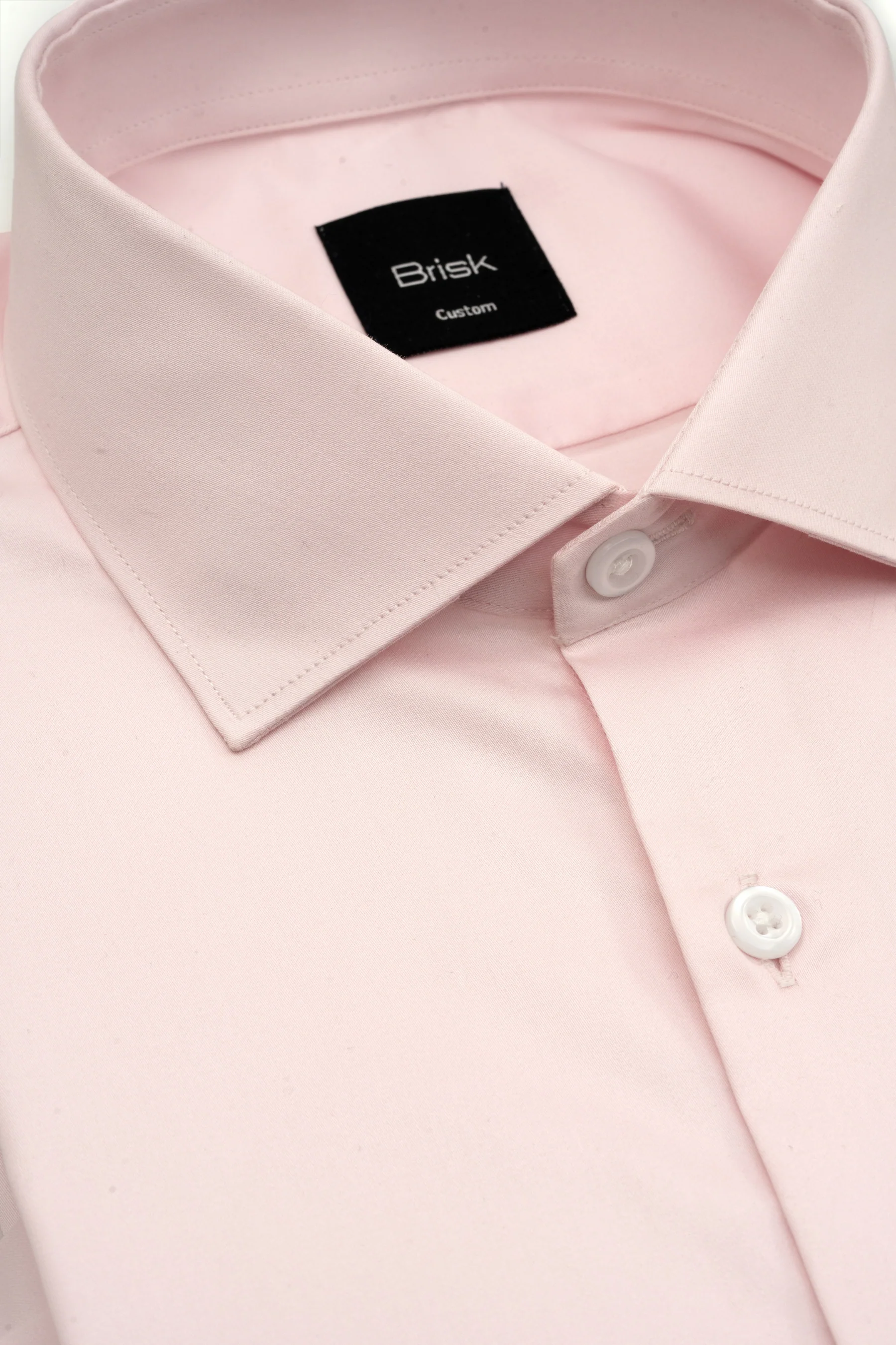 Light Pink Easy-Care Sateen Shirt - Image 3