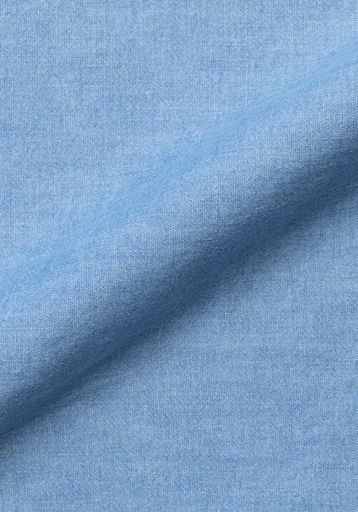 Light Wash Denim Shirt  - Button Down Collar Unused Sample - Image 6