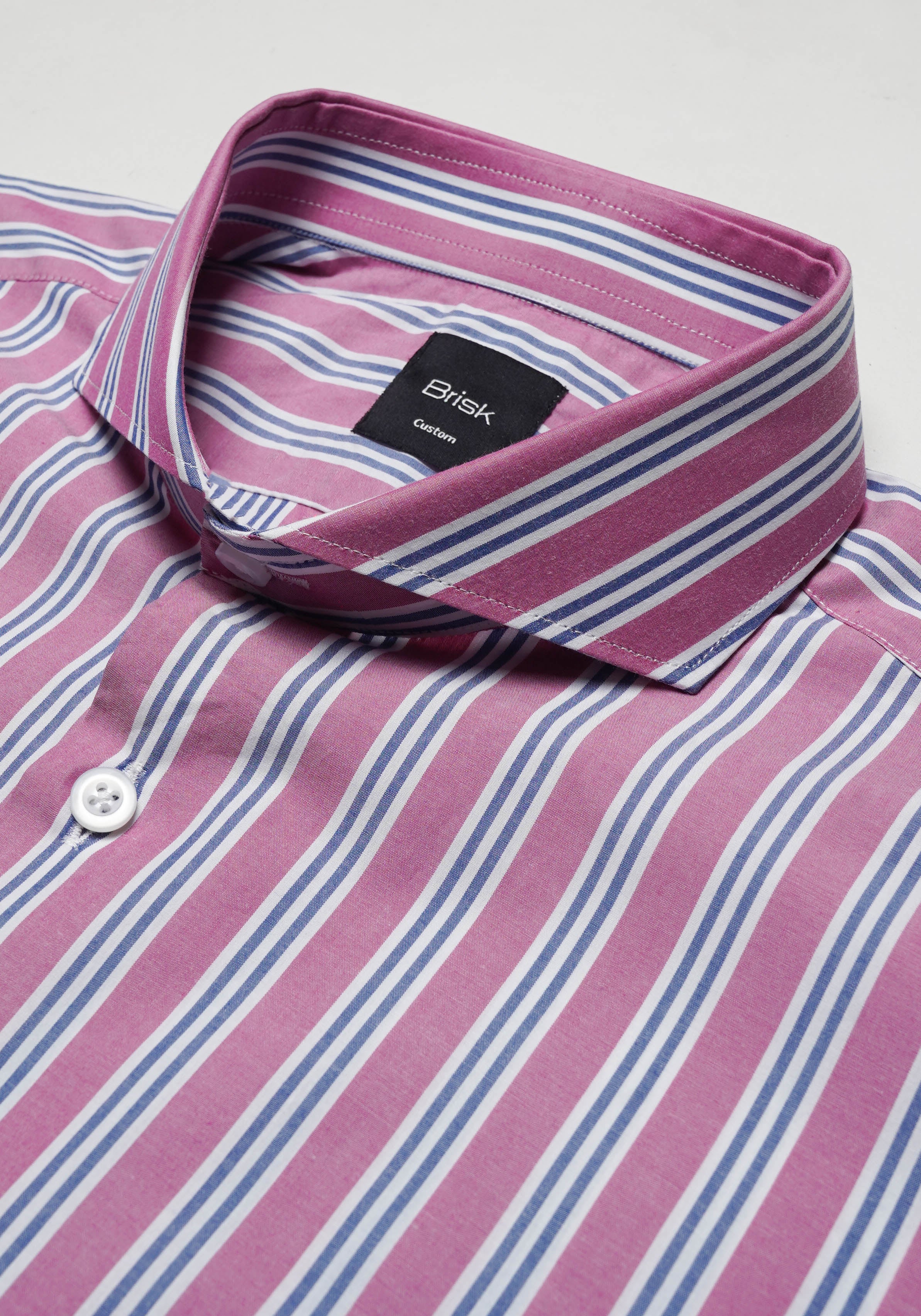 Magenta Multi Track Stripes Shirt - Image 3