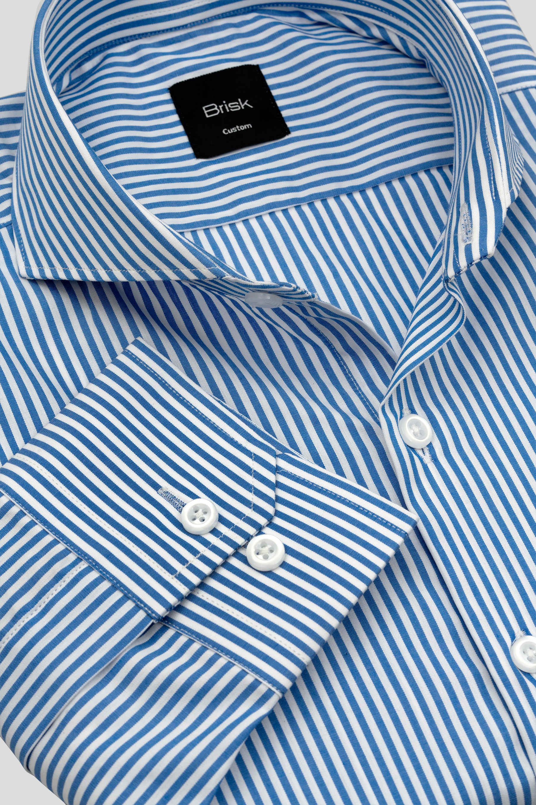 Medium Blue Striped Shirt