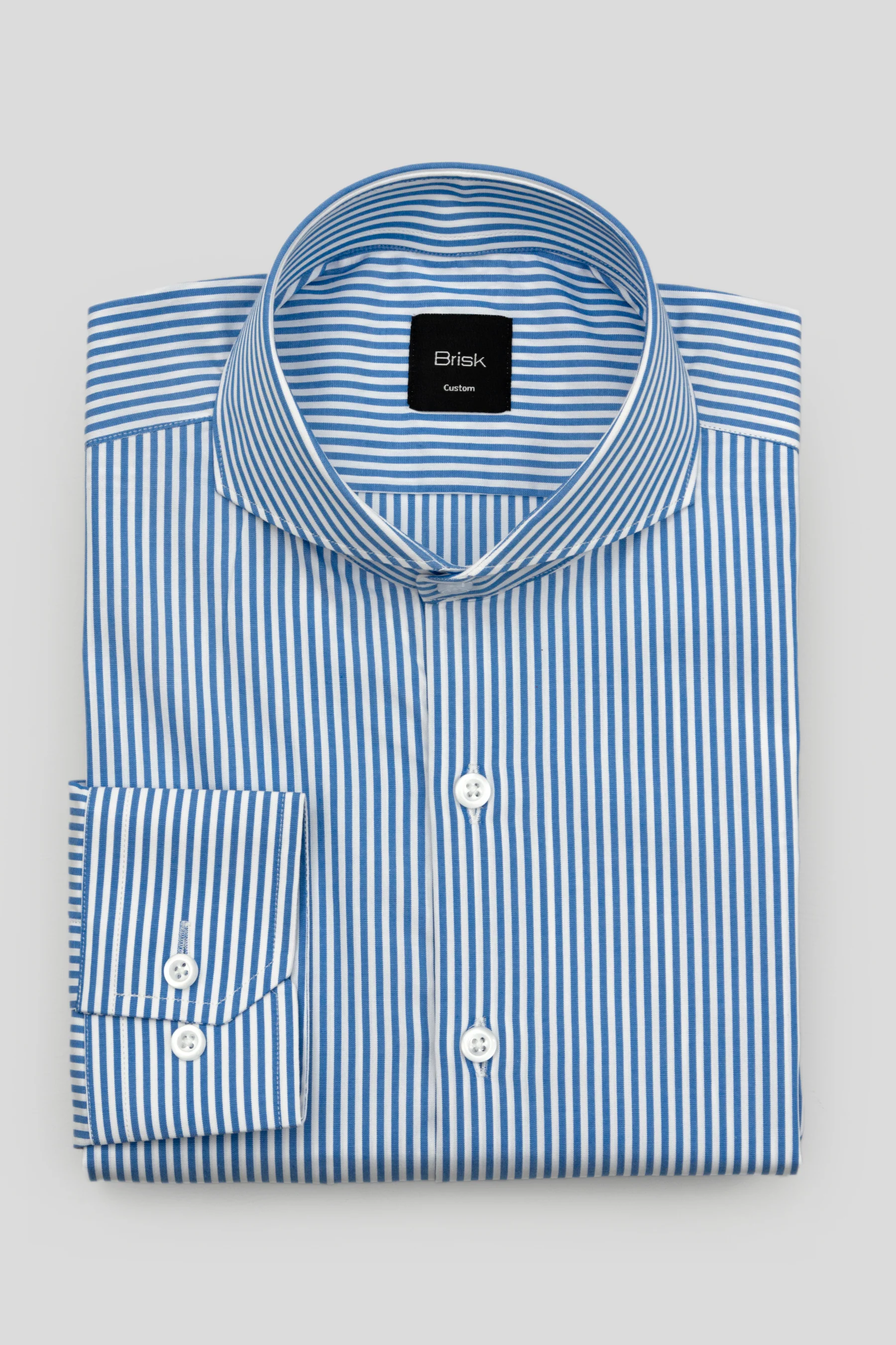 Medium Blue Striped Shirt - Image 3