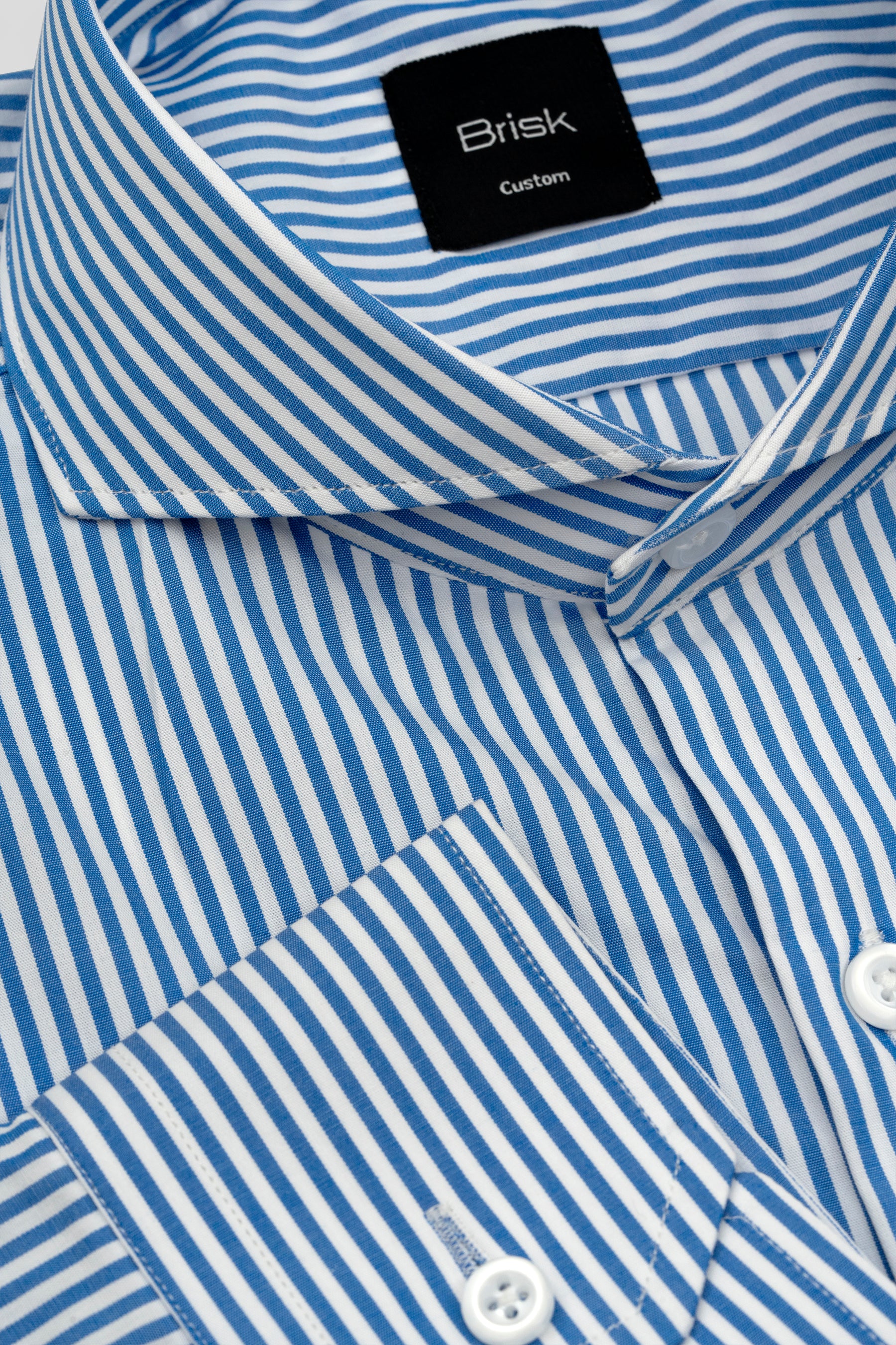 Medium Blue Striped Shirt - Image 4