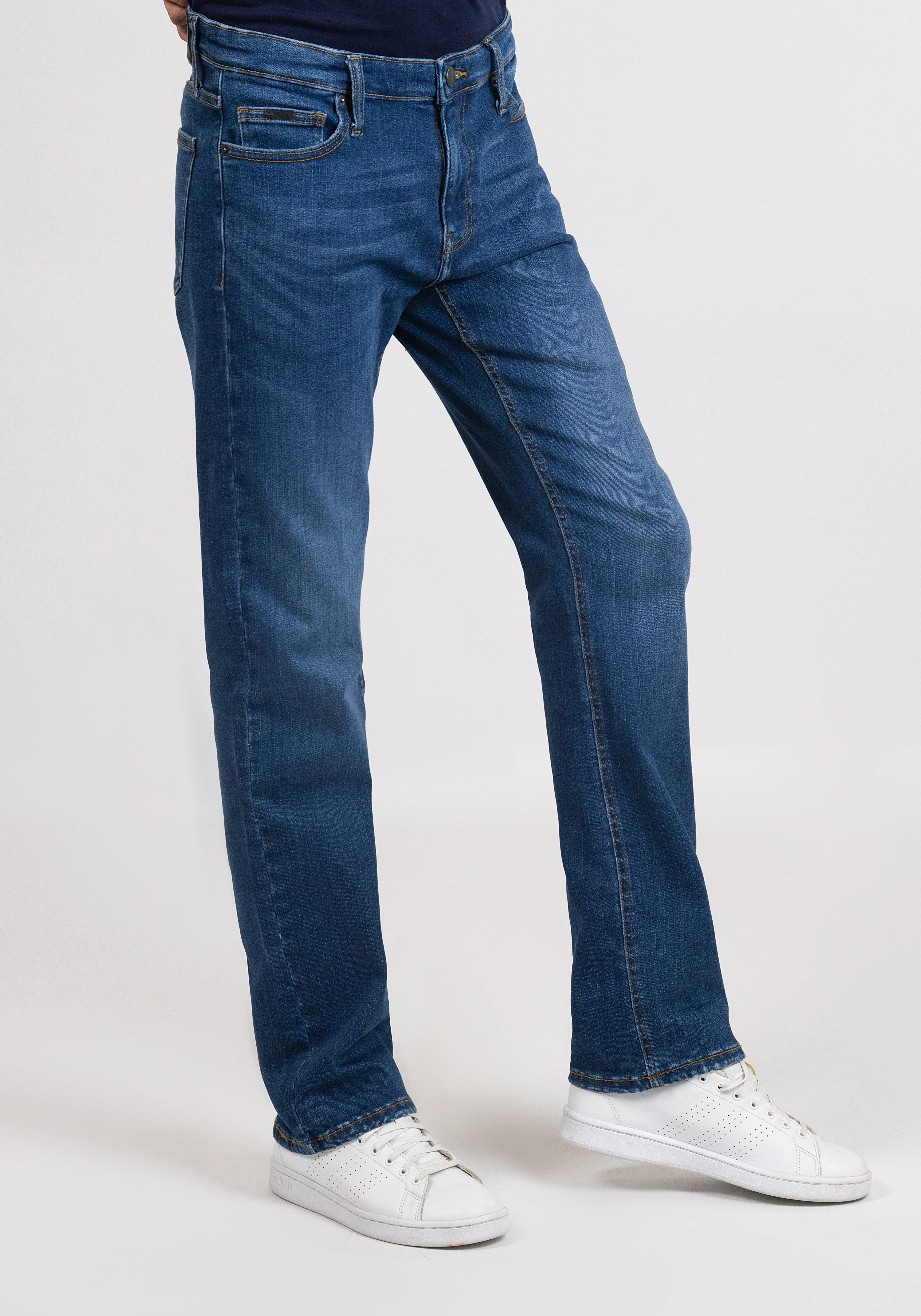 Medium Wash Straight Fit Jeans - Rotary - Image 6