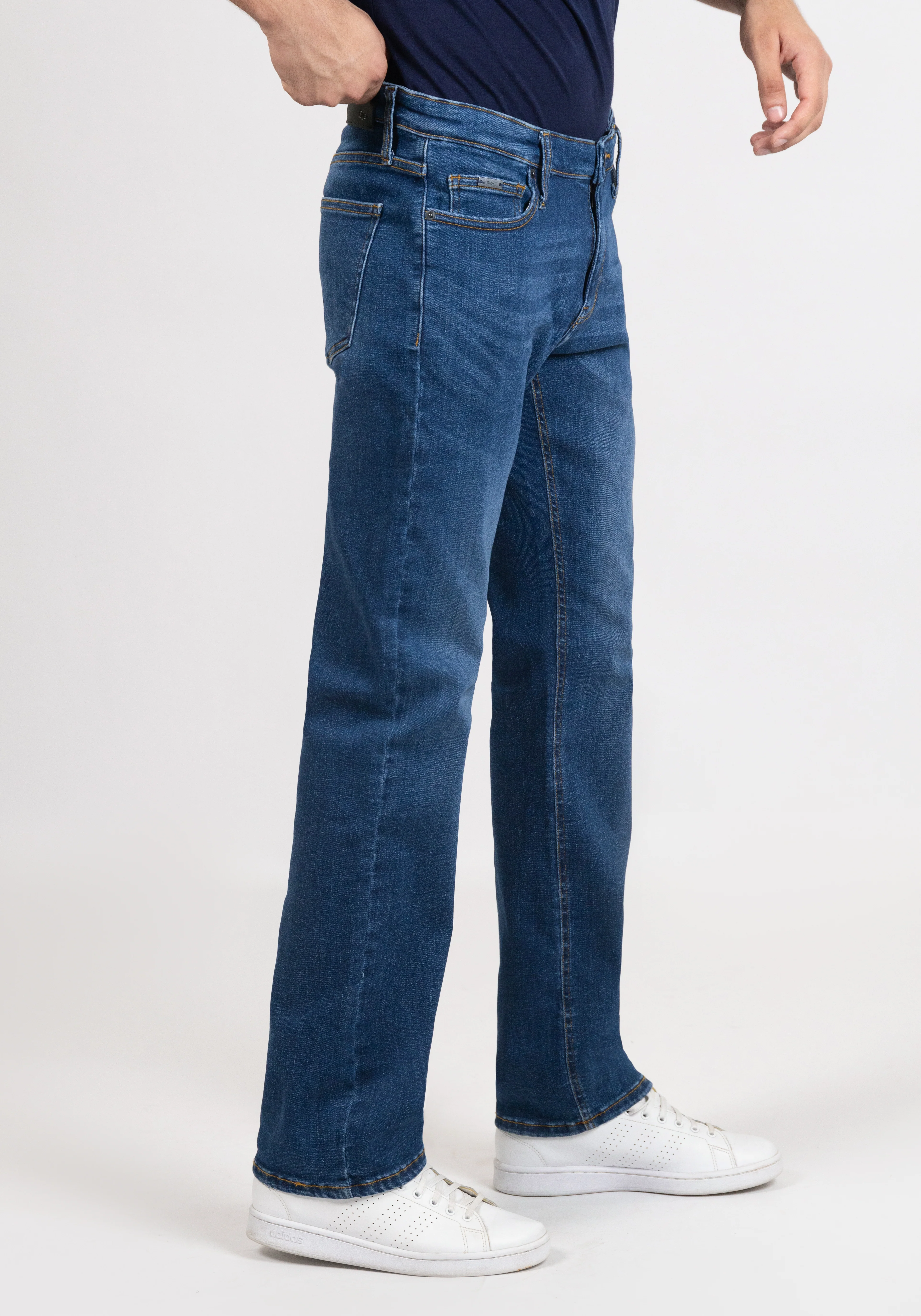 Medium Wash Straight Fit Jeans - Rotary - Image 8