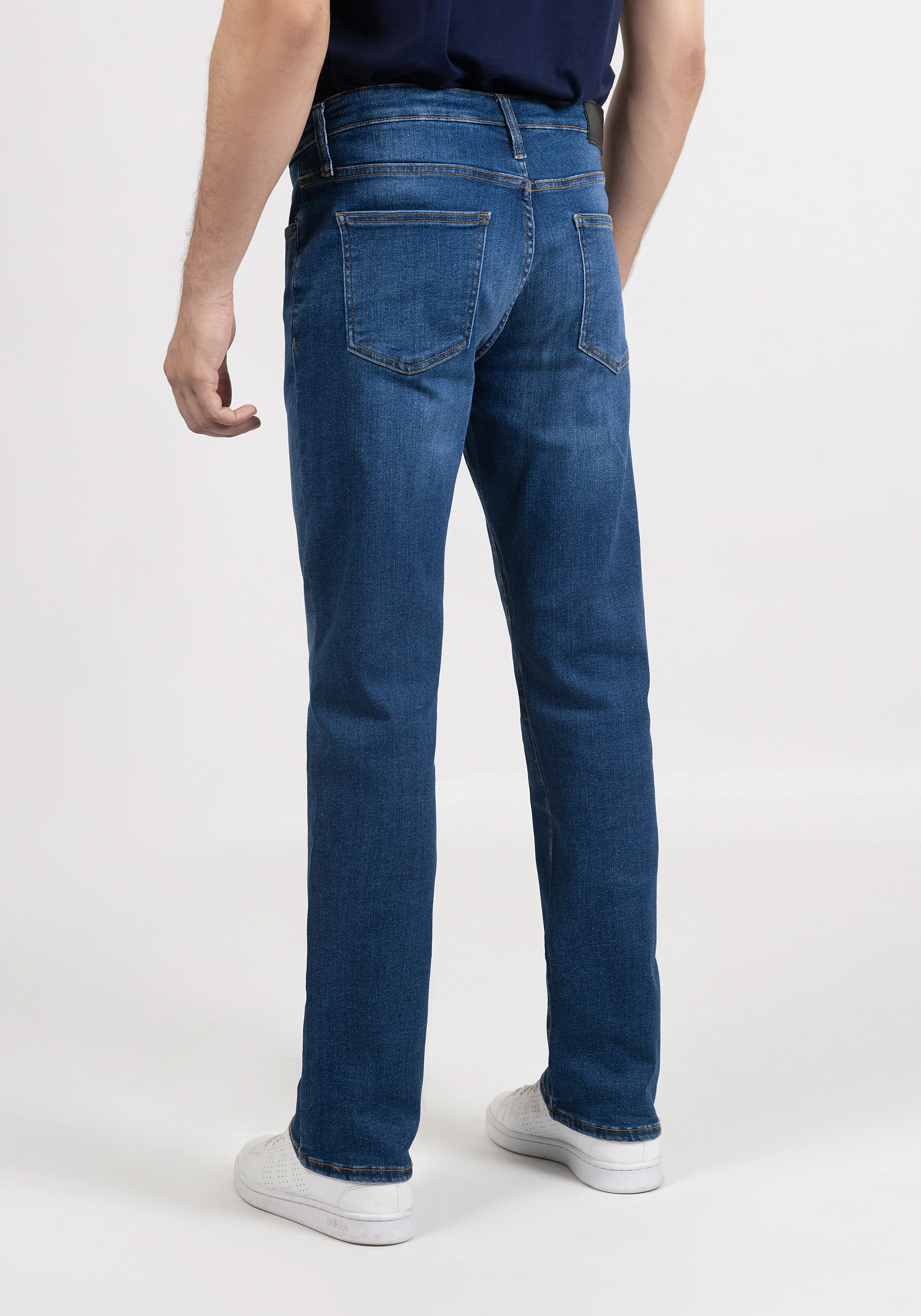 Medium Wash Straight Fit Jeans - Rotary - Image 9