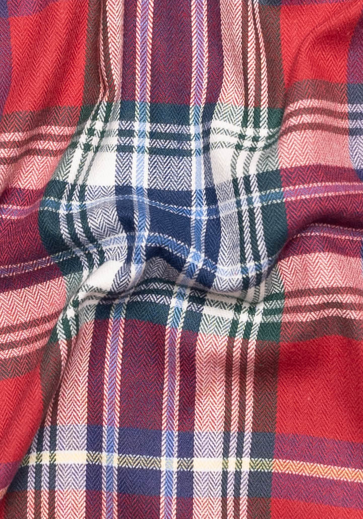 Multi Color Heavy Weight Herringbone Tartan Flannel - Image 2