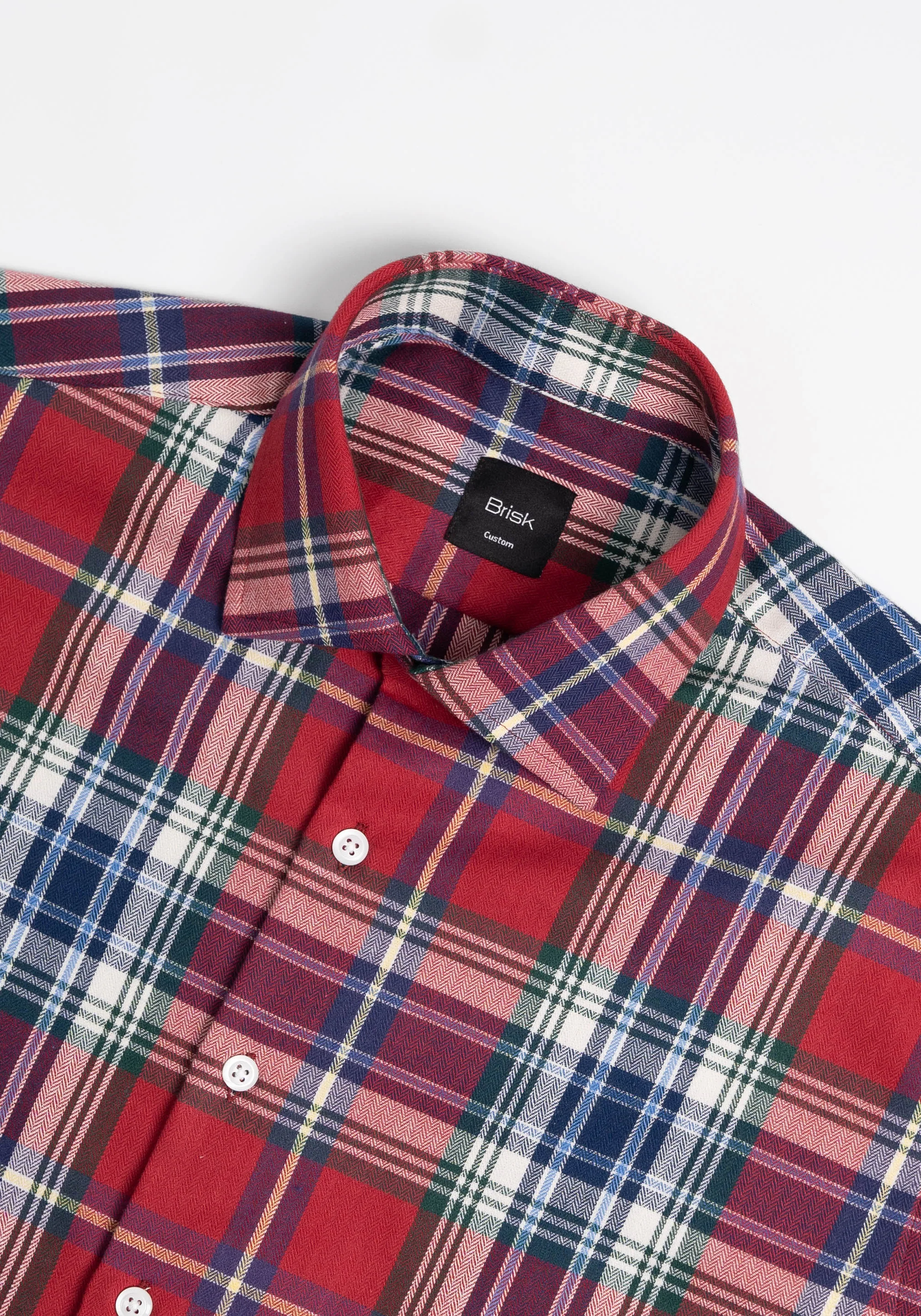 Multi Color Heavy Weight Herringbone Tartan Flannel Shirt - Image 4