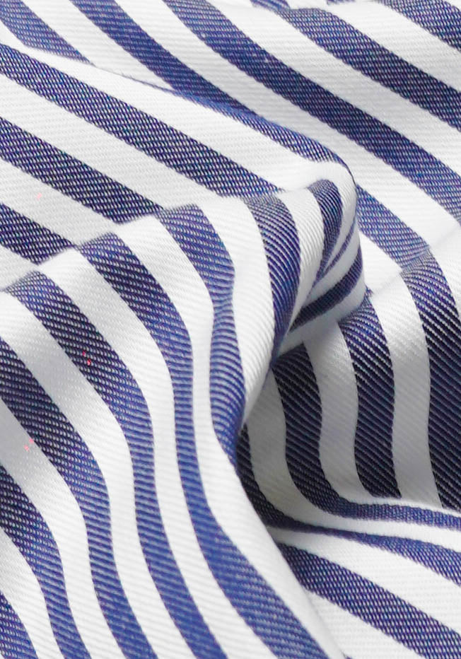 Navy Bengal Stripes - Wrinkle Resistant - Image 3