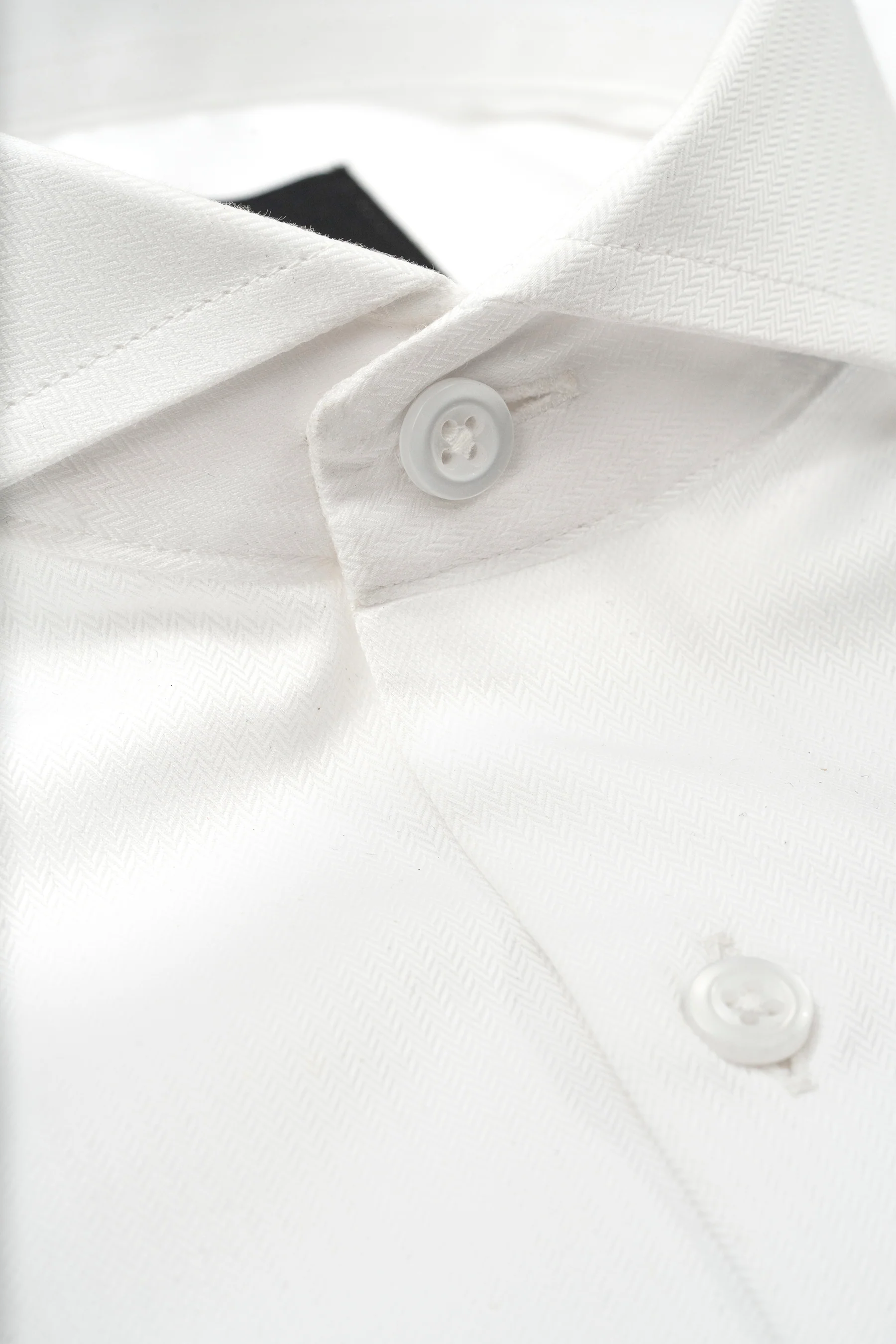 Optic White Sleek Herringbone Wrinkle-Free Shirt - Image 6