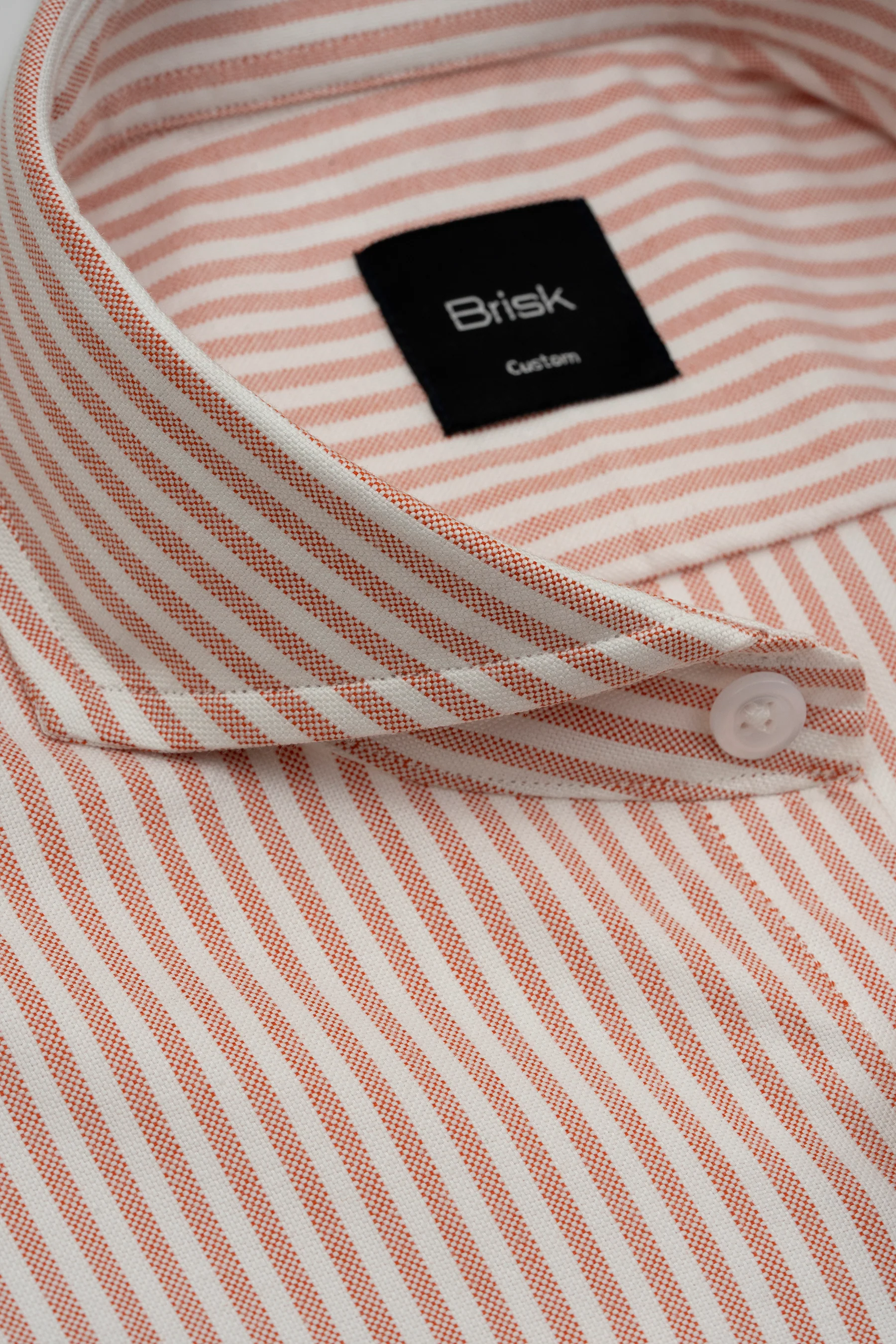 Peach Striped Oxford Two-Ply Shirt - Image 2