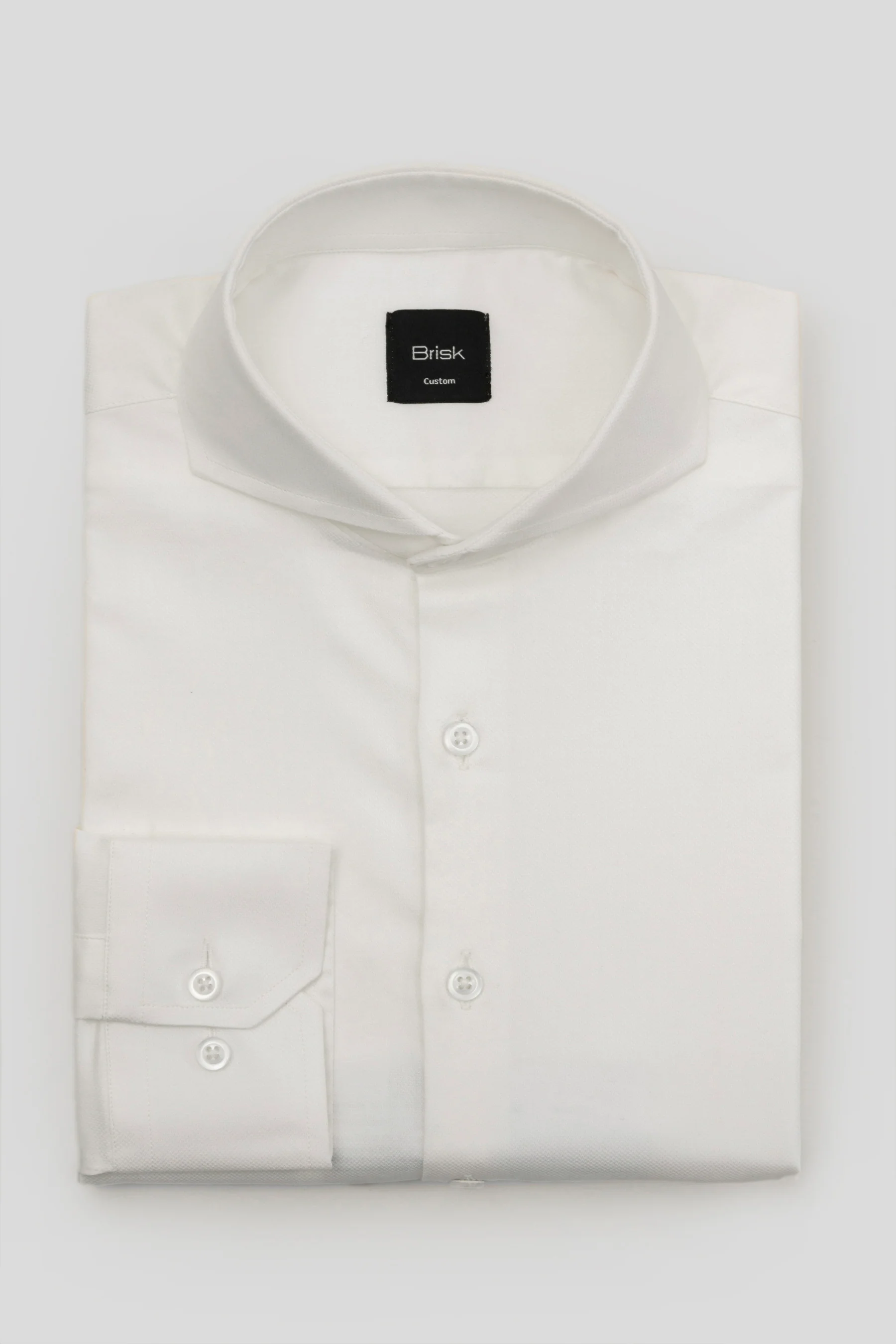 Pearl White Dobby Comfort Stretch Shirt - Image 3