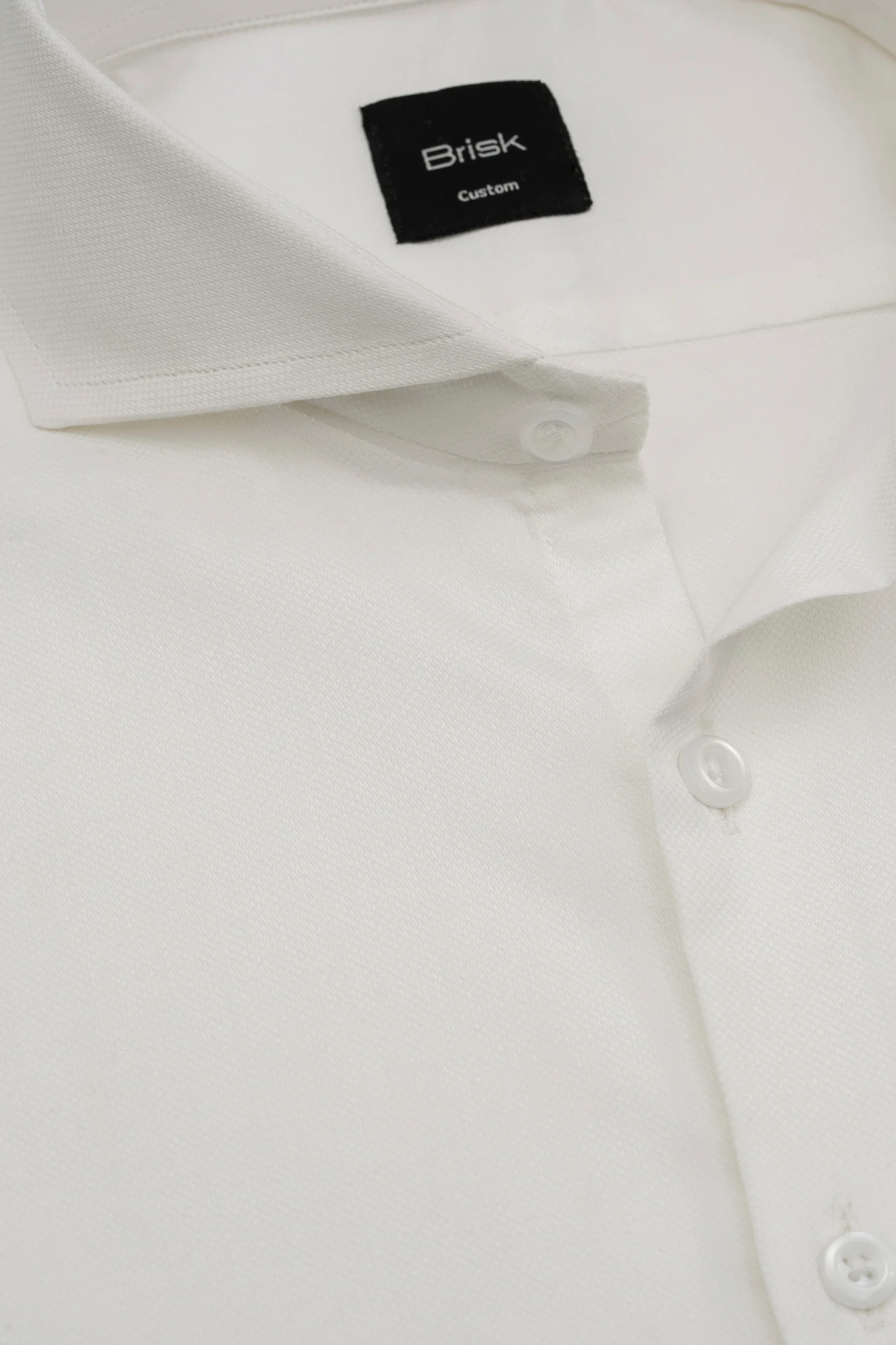 Pearl White Dobby Comfort Stretch Shirt - Image 4