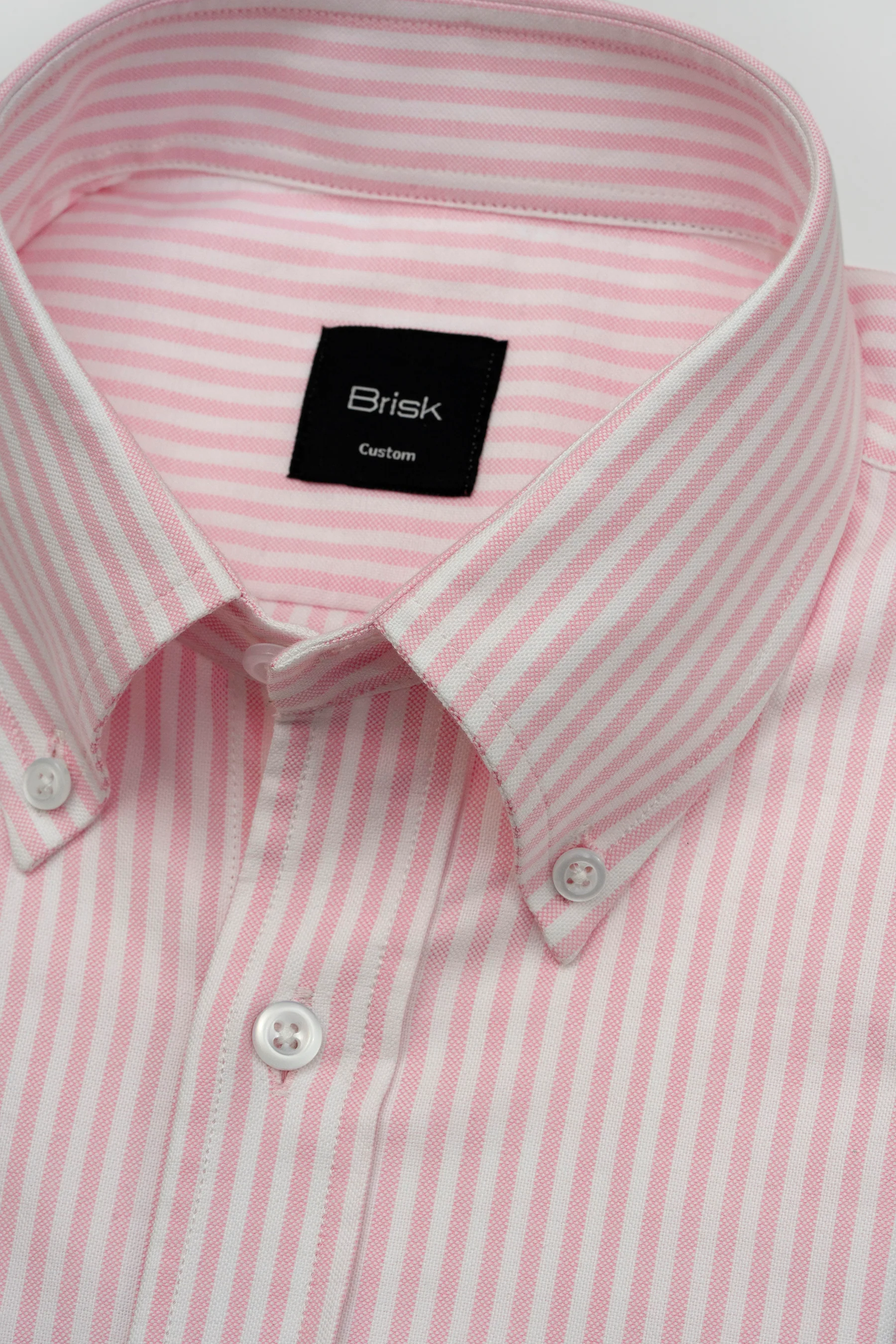 Pink Striped Oxford Two-Ply Shirt - Image 2