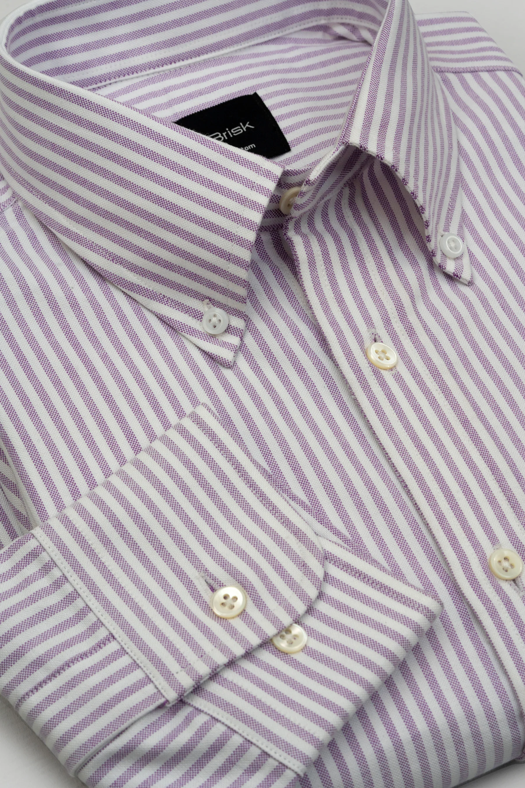 Purple Striped Oxford Two-Ply Shirt