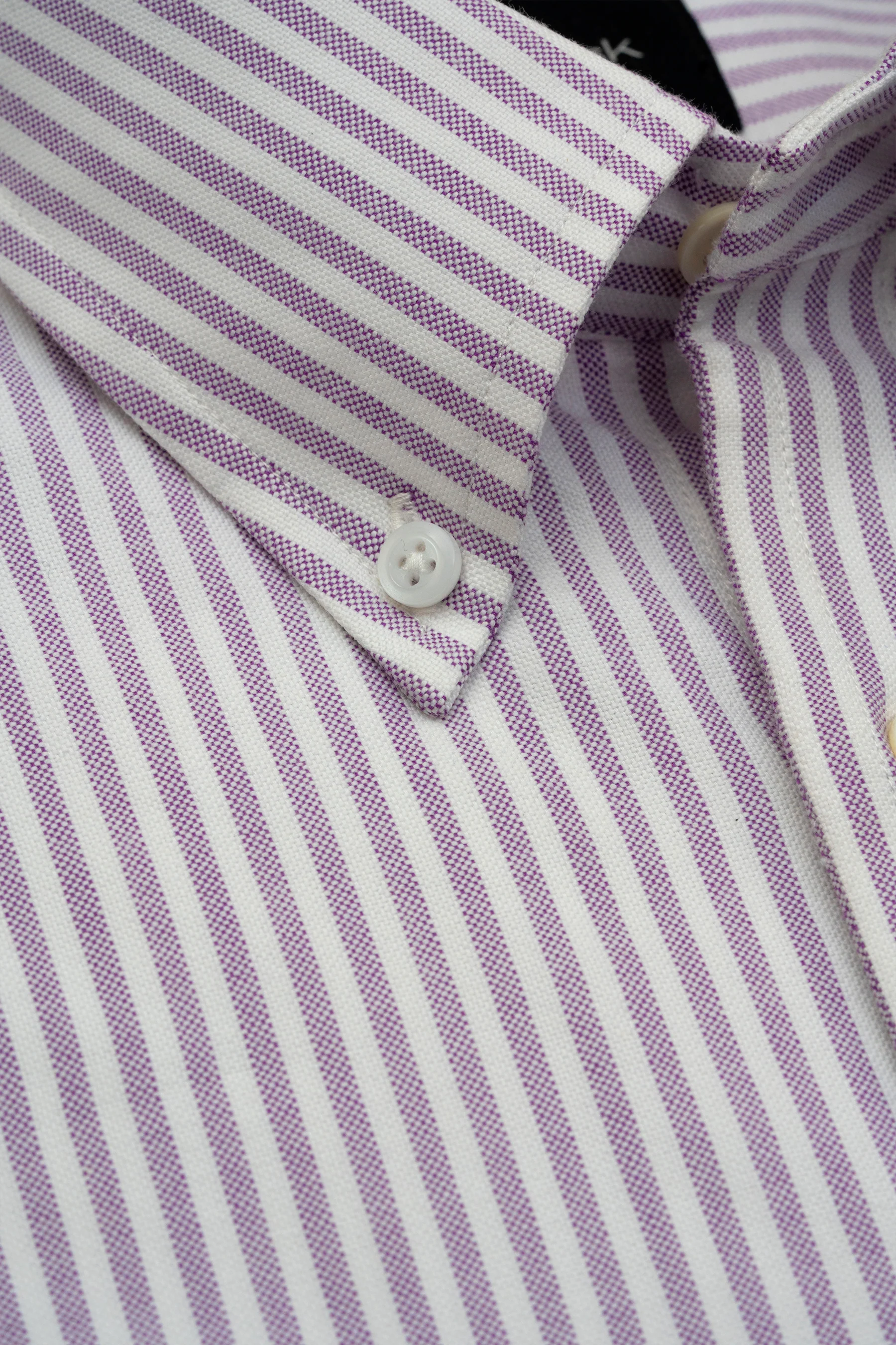 Purple Striped Oxford Two-Ply Shirt - Image 5