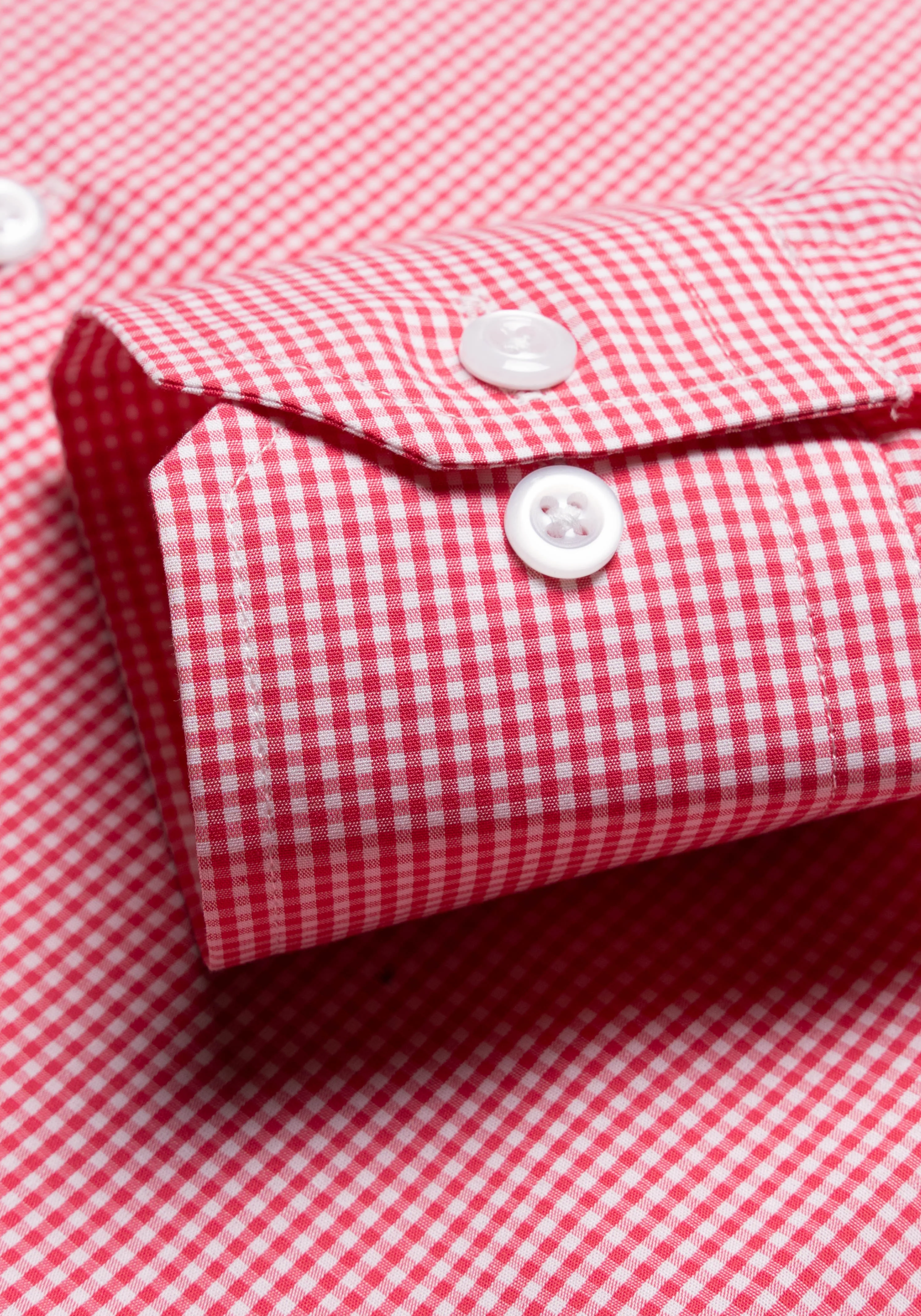 Red Mini Gingham Shirt - Image 3
