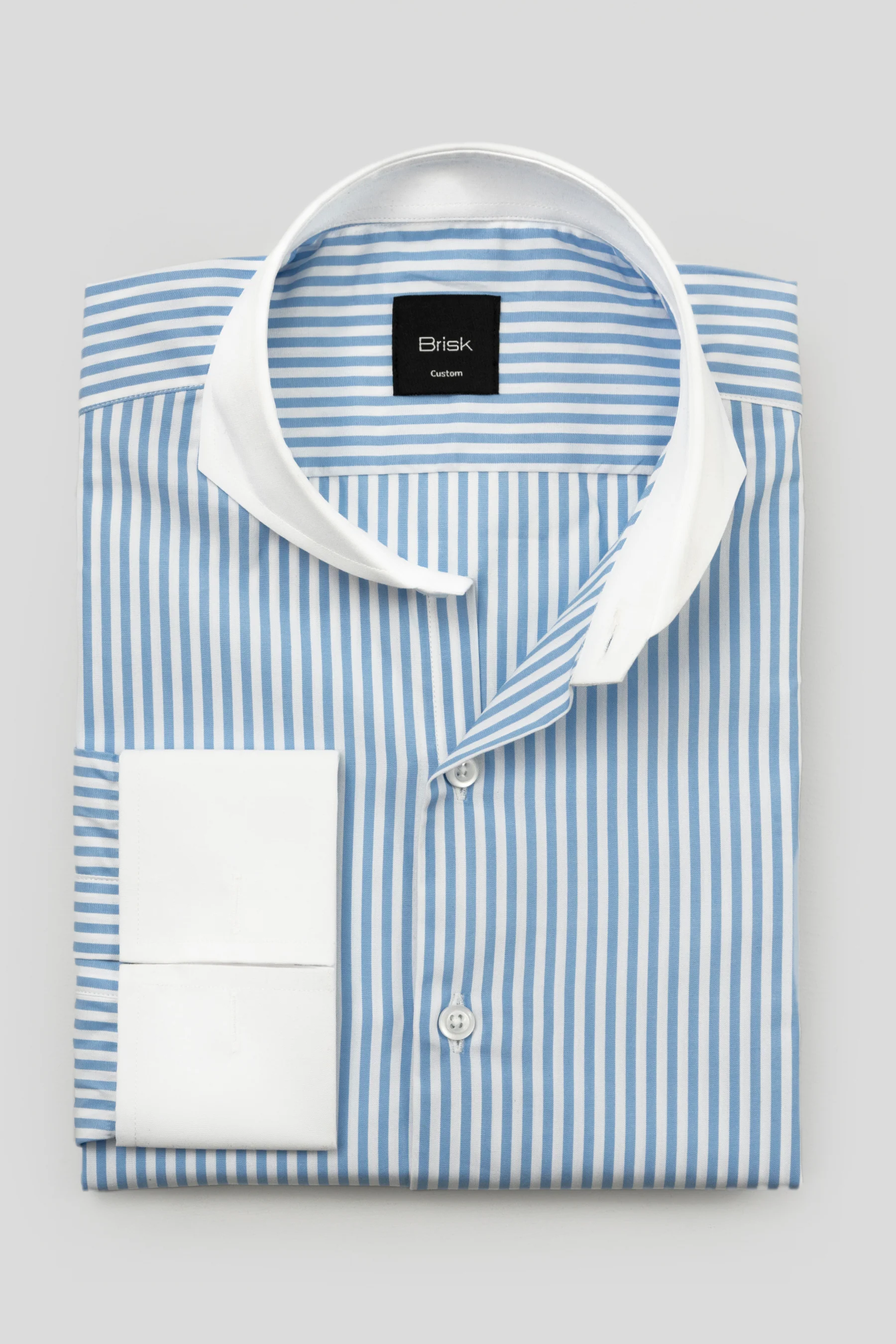 Sky Blue Bengal Striped Shirt - Image 2
