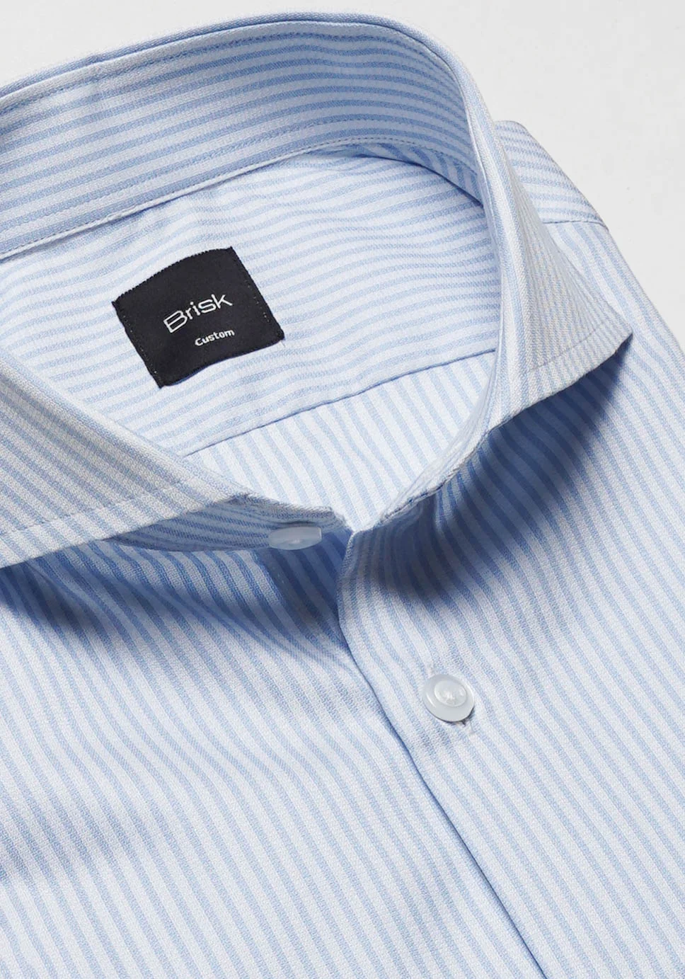 Sky Blue Dobby Stripes Shirt - Wrinkle Free - Image 2