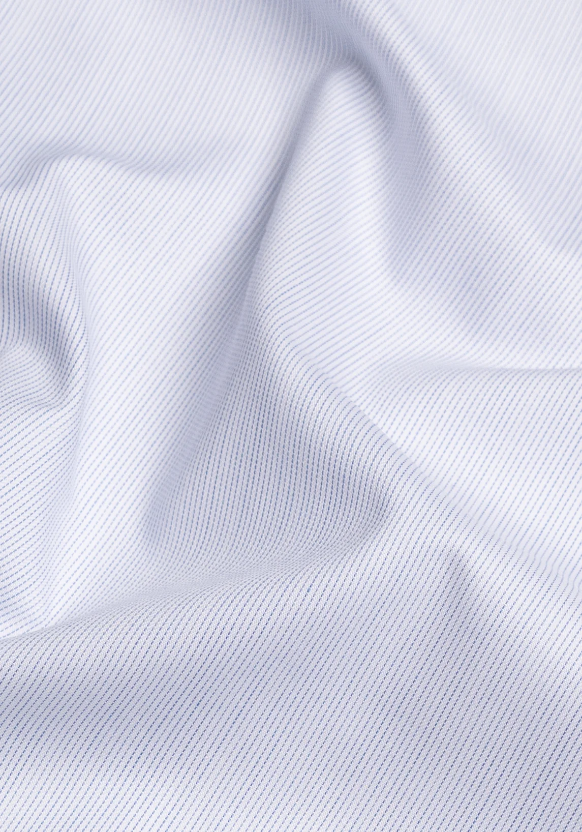 Soft Blue Pinstripes Pima Cotton - Wrinkle Resistant Unused Sample - Image 2