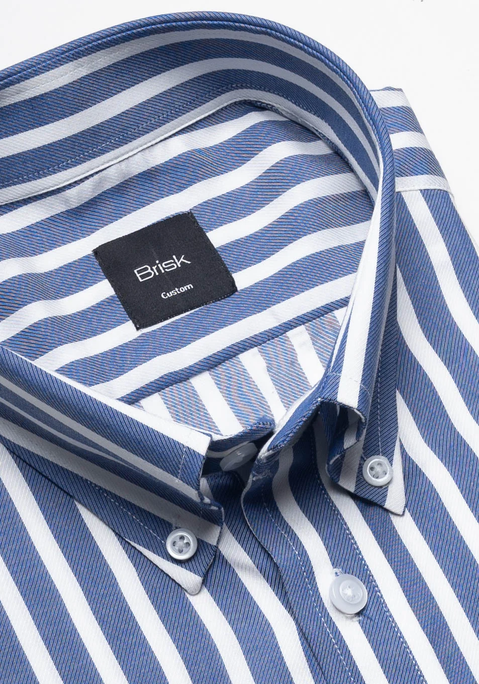 Soft Blue Twill Flowy Shirt Unused Sample - Image 2
