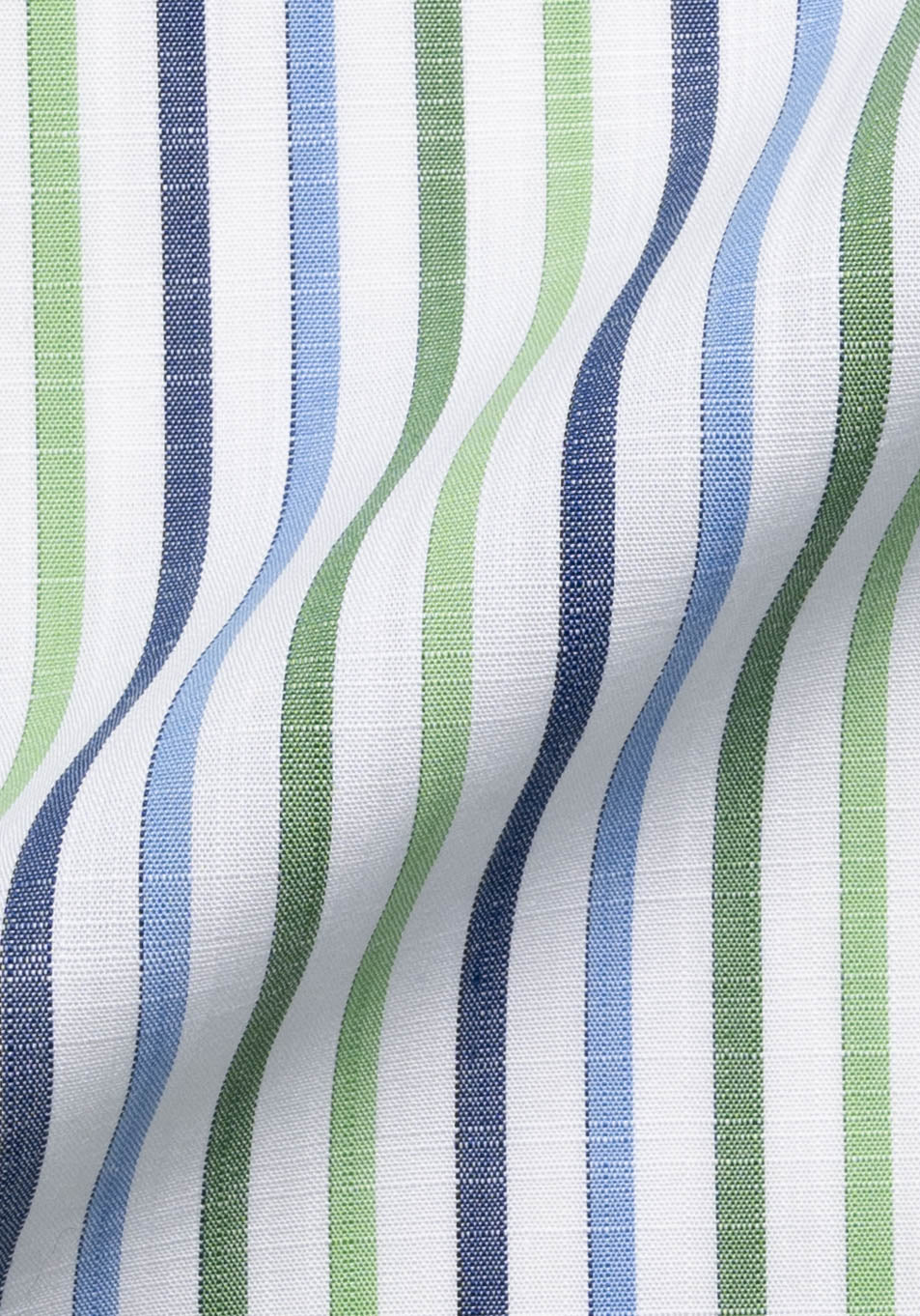 Summer Green Blue Slub Stripes Shirt - Image 5