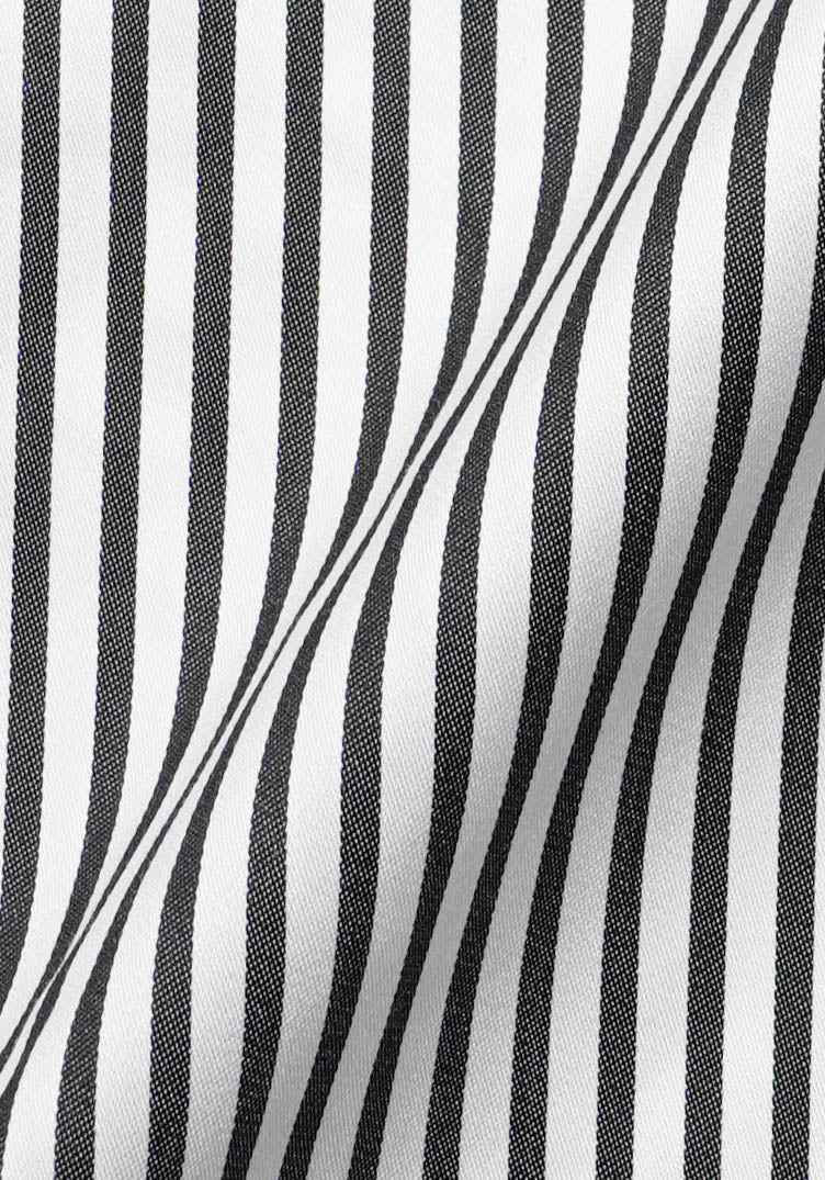 Super Fine Black Stripes Shirt - Wrinkle Free - Image 4